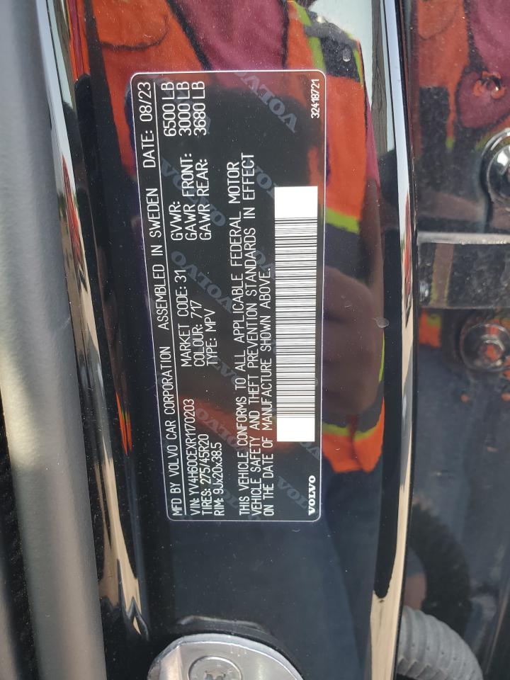 2024 Volvo Xc90 Plus Black vin: YV4H60CEXR1170203