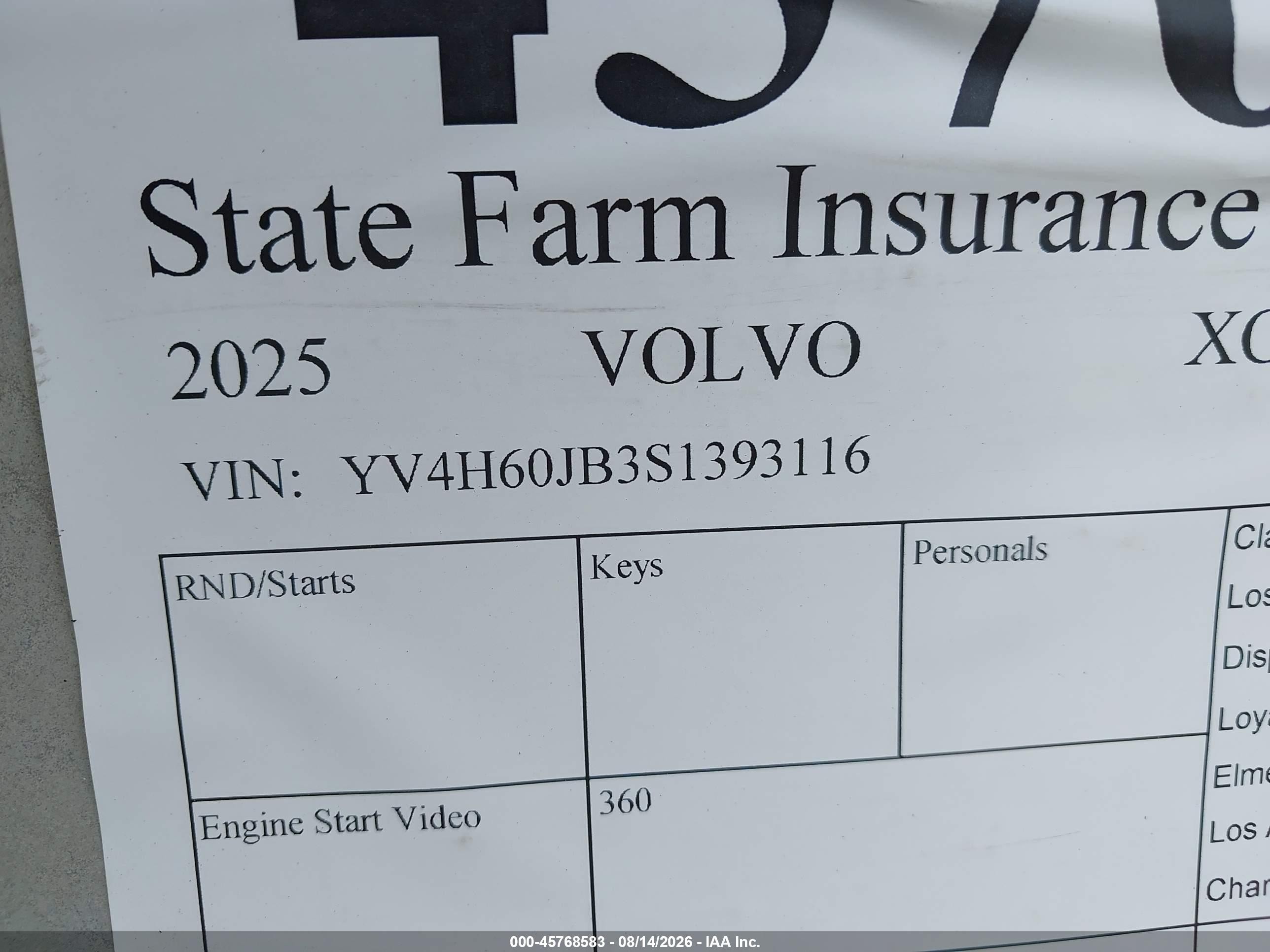 2025 Volvo Xc90 Plug-in Hybrid T8 Plus 6-seater Black vin: YV4H60JB3S1393116