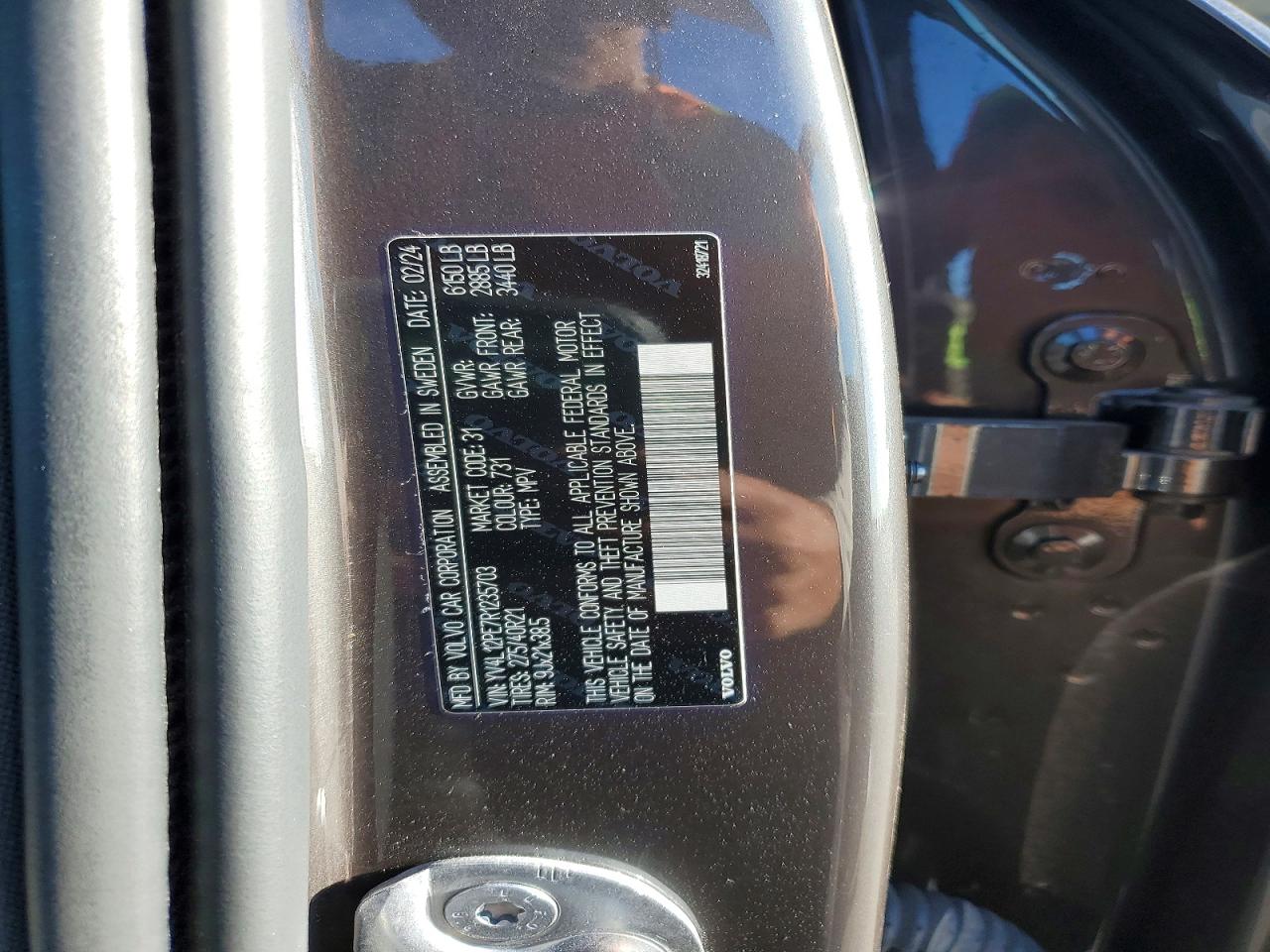 2024 Volvo Xc90 Plus Gray vin: YV4L12PE7R1235703