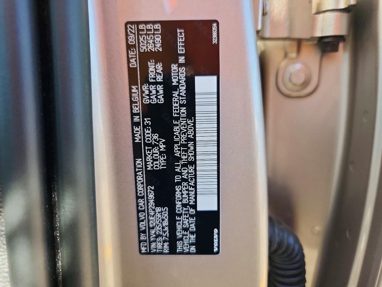 2023 Volvo Xc40 Plus Gray vin: YV4L12UE4P2949672