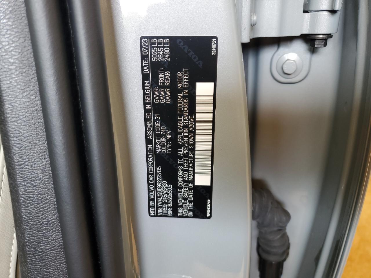 2024 Volvo Xc40 Plus Gray vin: YV4L12UE9R2235135