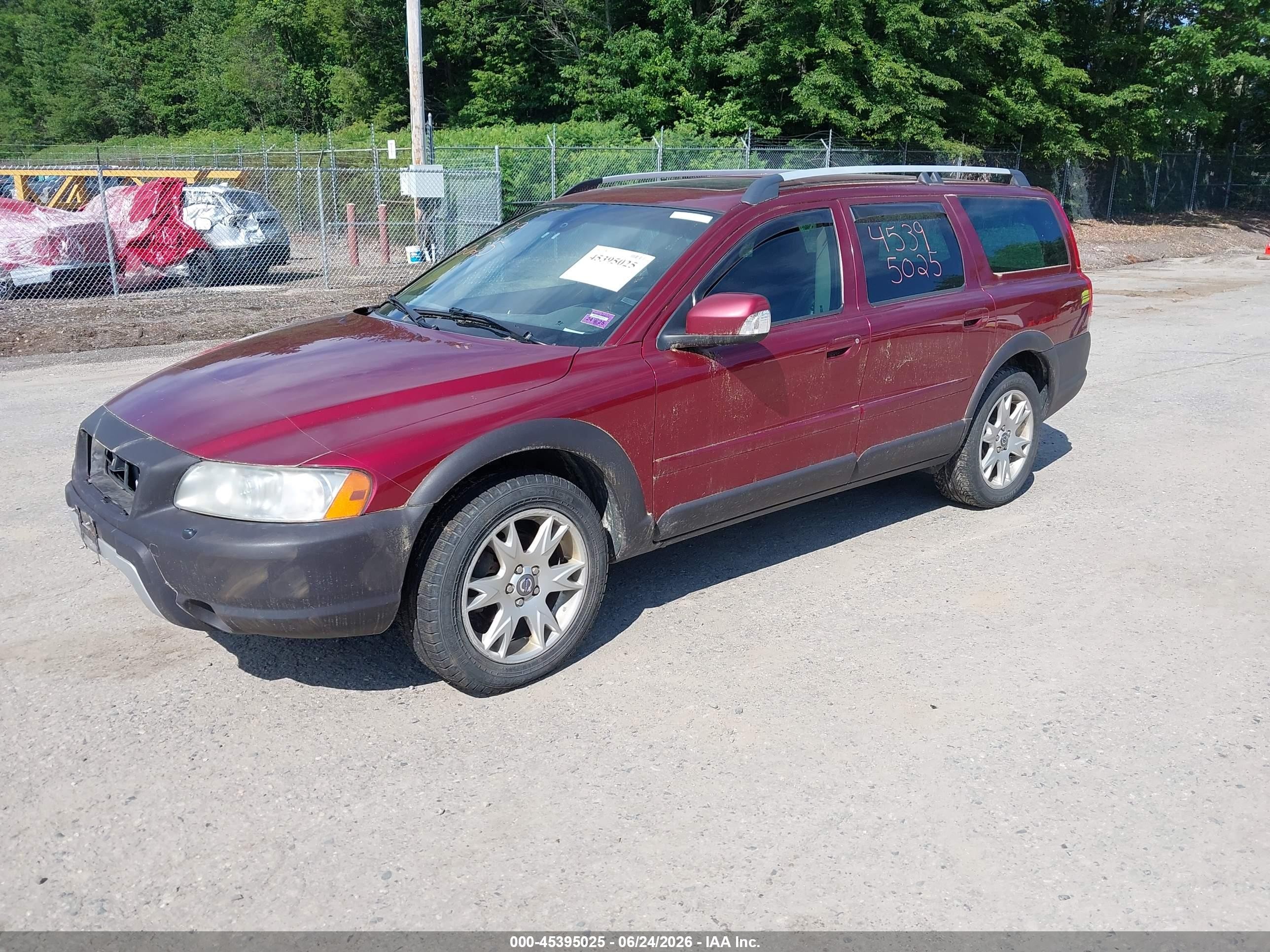 2007 Volvo Xc70 2.5t Maroon vin: YV4SZ592071266927