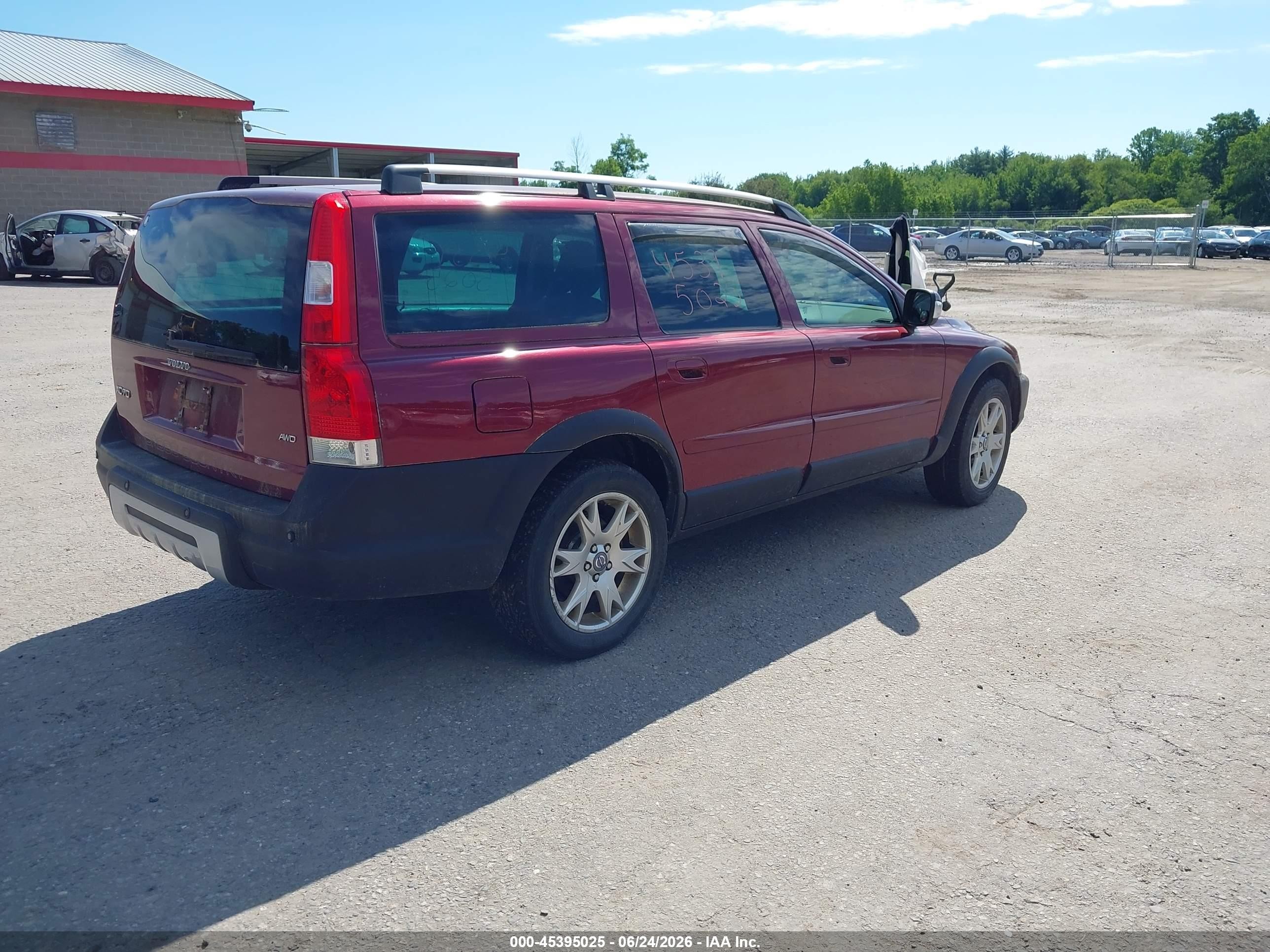2007 Volvo Xc70 2.5t Maroon vin: YV4SZ592071266927