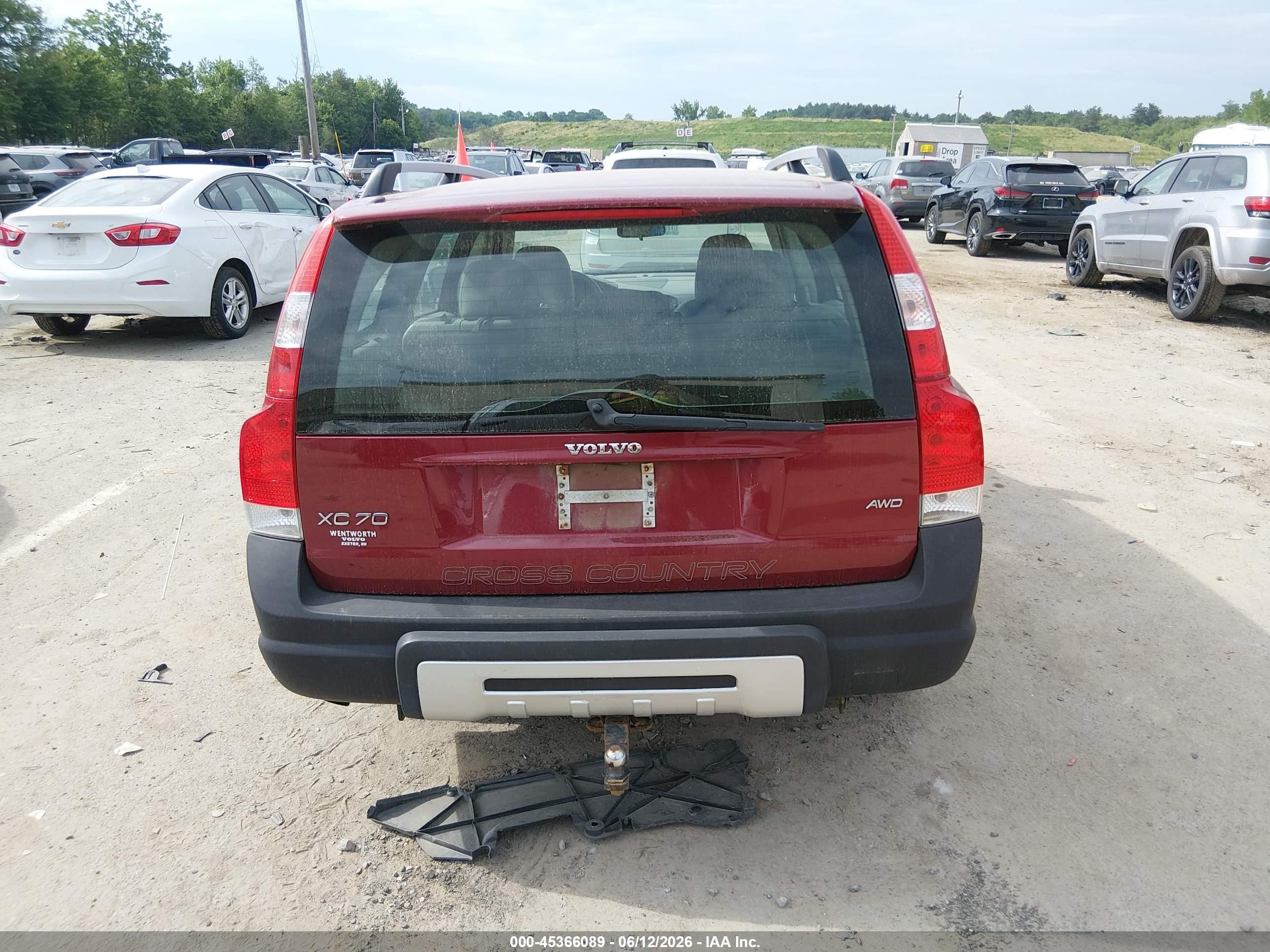 2007 Volvo Xc70 2.5t Red vin: YV4SZ592971279689