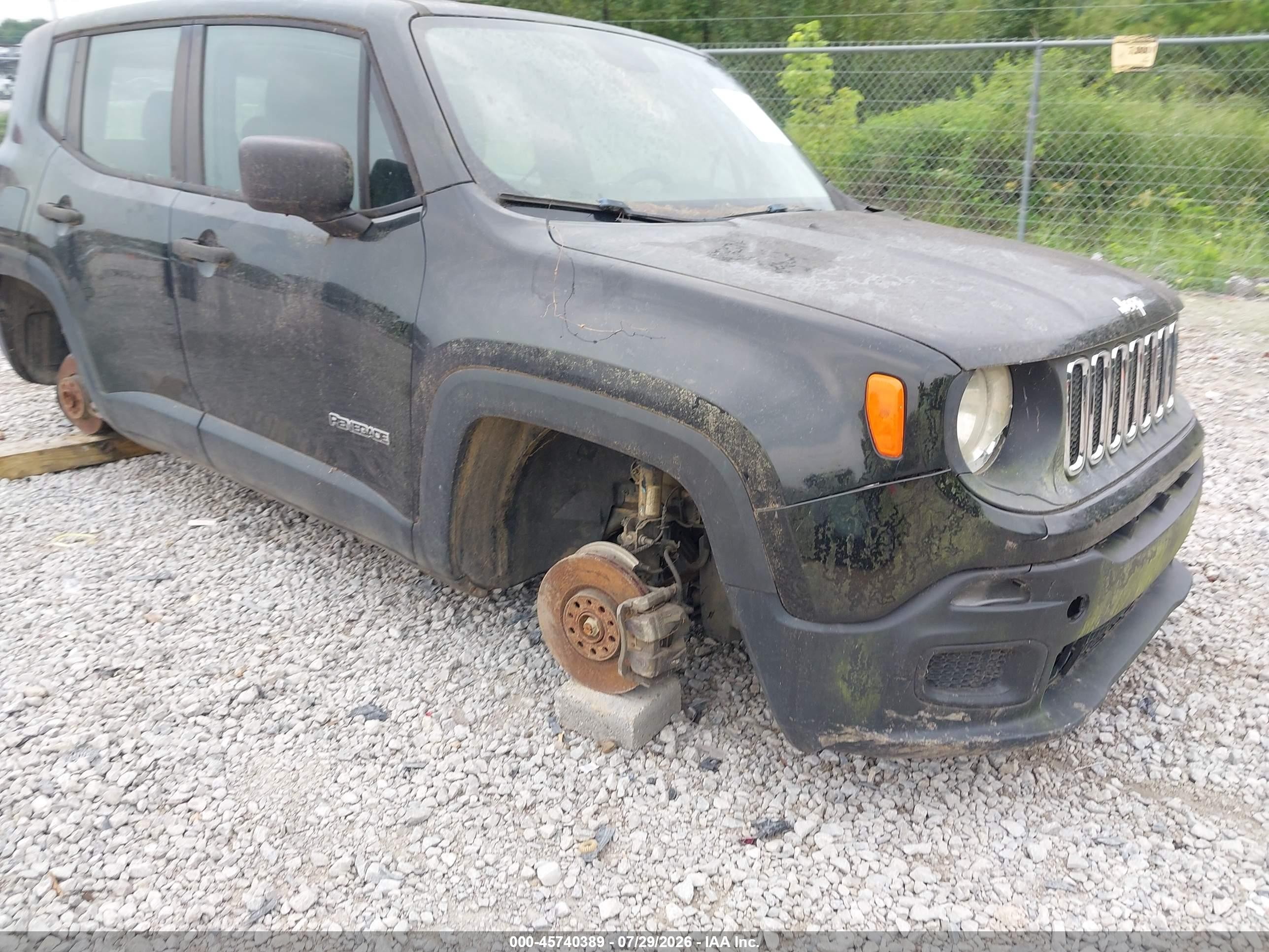 2015 Jeep Renegade Sport Black vin: ZACCJAAH0FPB71522