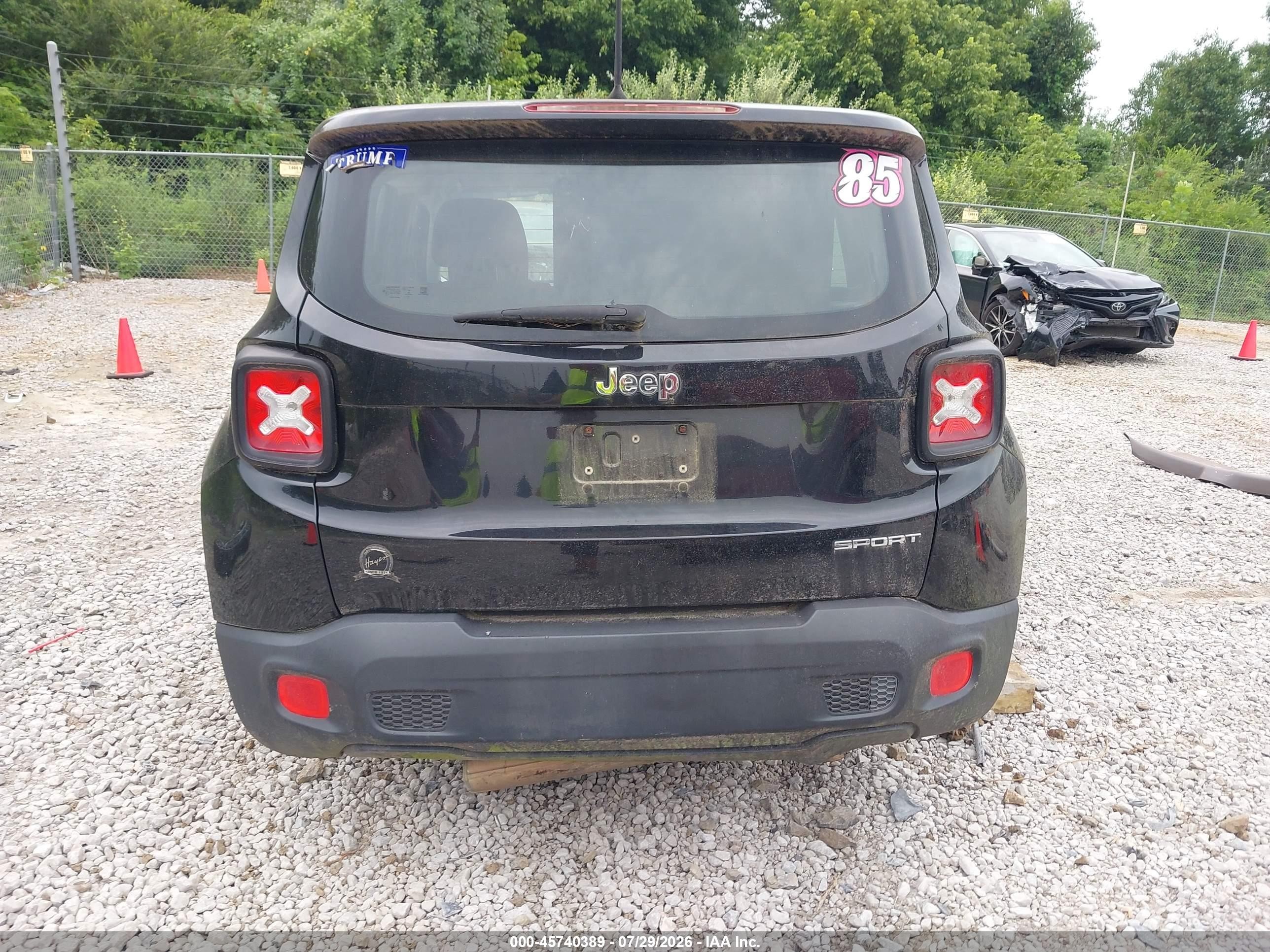 2015 Jeep Renegade Sport Black vin: ZACCJAAH0FPB71522