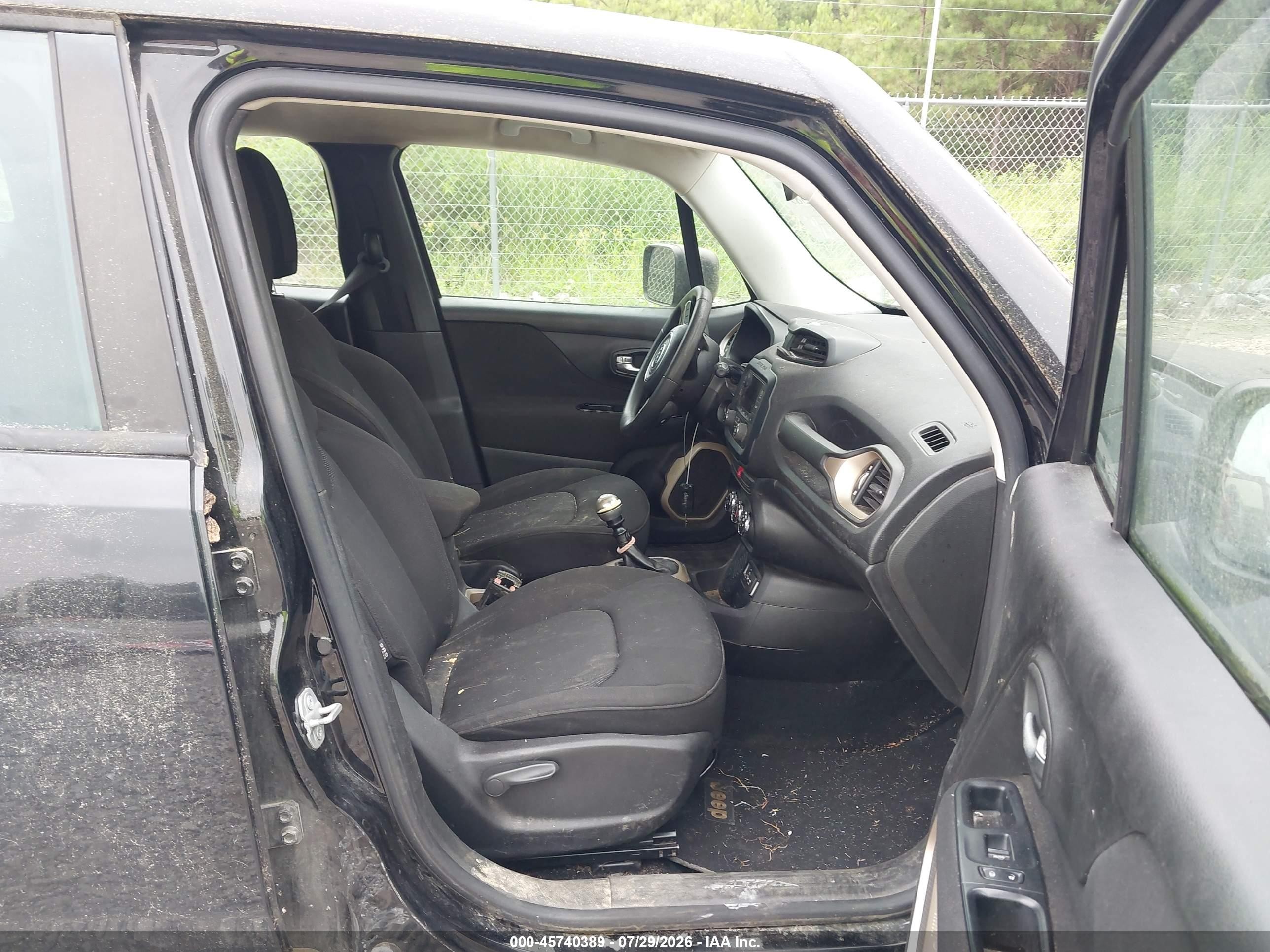 2015 Jeep Renegade Sport Black vin: ZACCJAAH0FPB71522