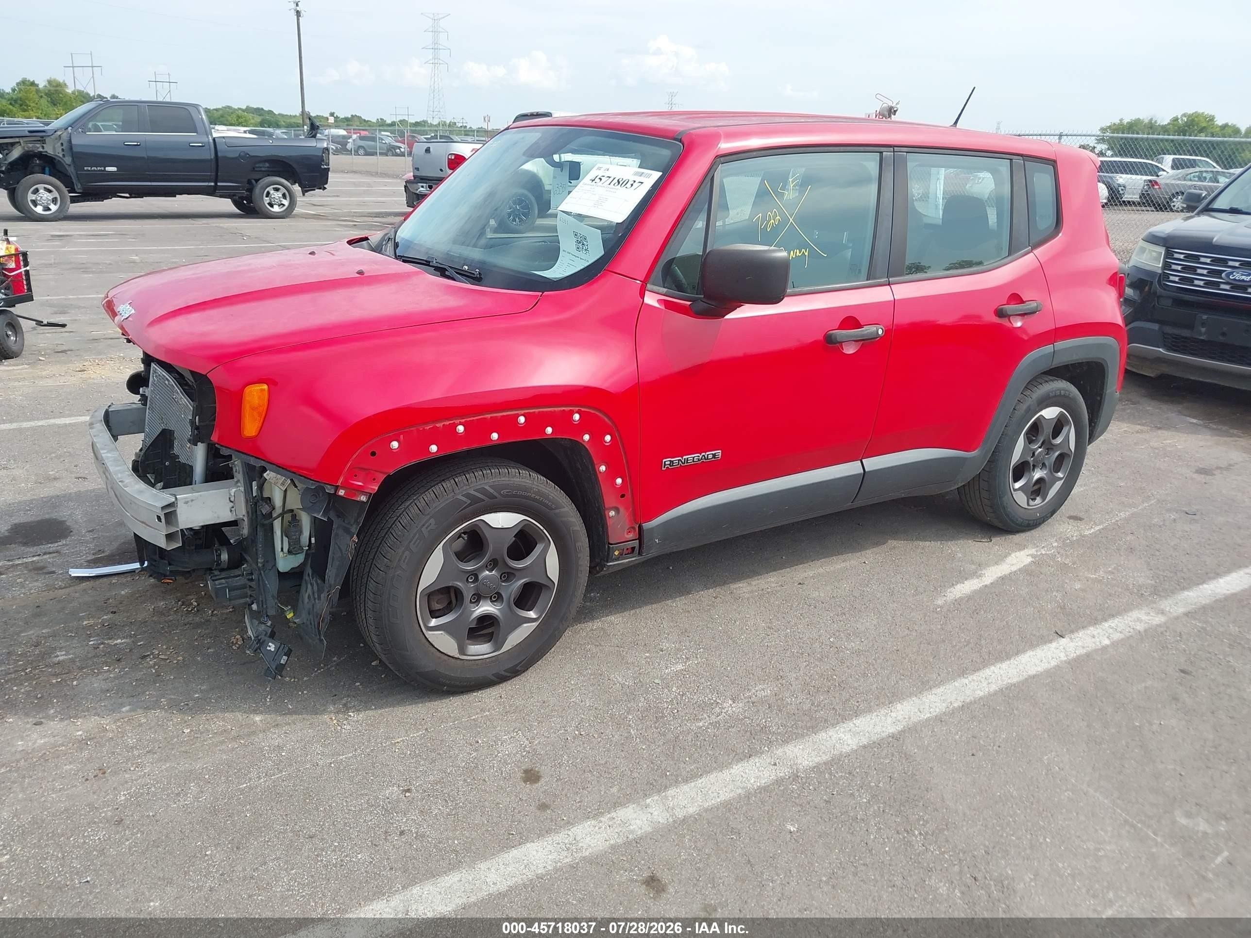 2015 Jeep Renegade Sport Red vin: ZACCJAAH4FPC13413