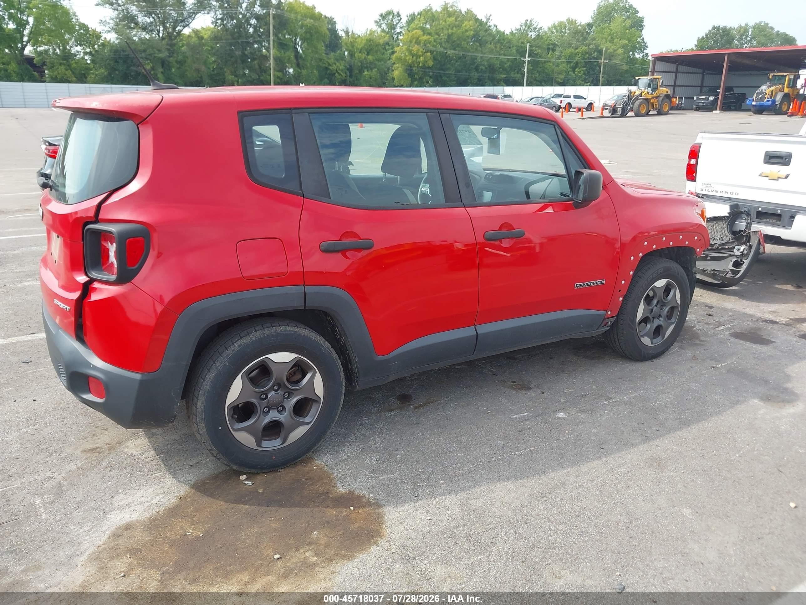 2015 Jeep Renegade Sport Red vin: ZACCJAAH4FPC13413