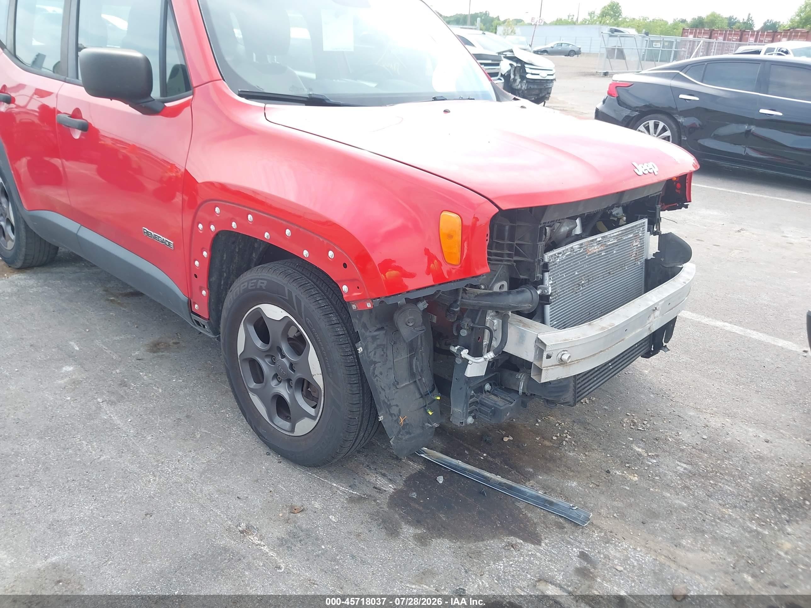2015 Jeep Renegade Sport Red vin: ZACCJAAH4FPC13413