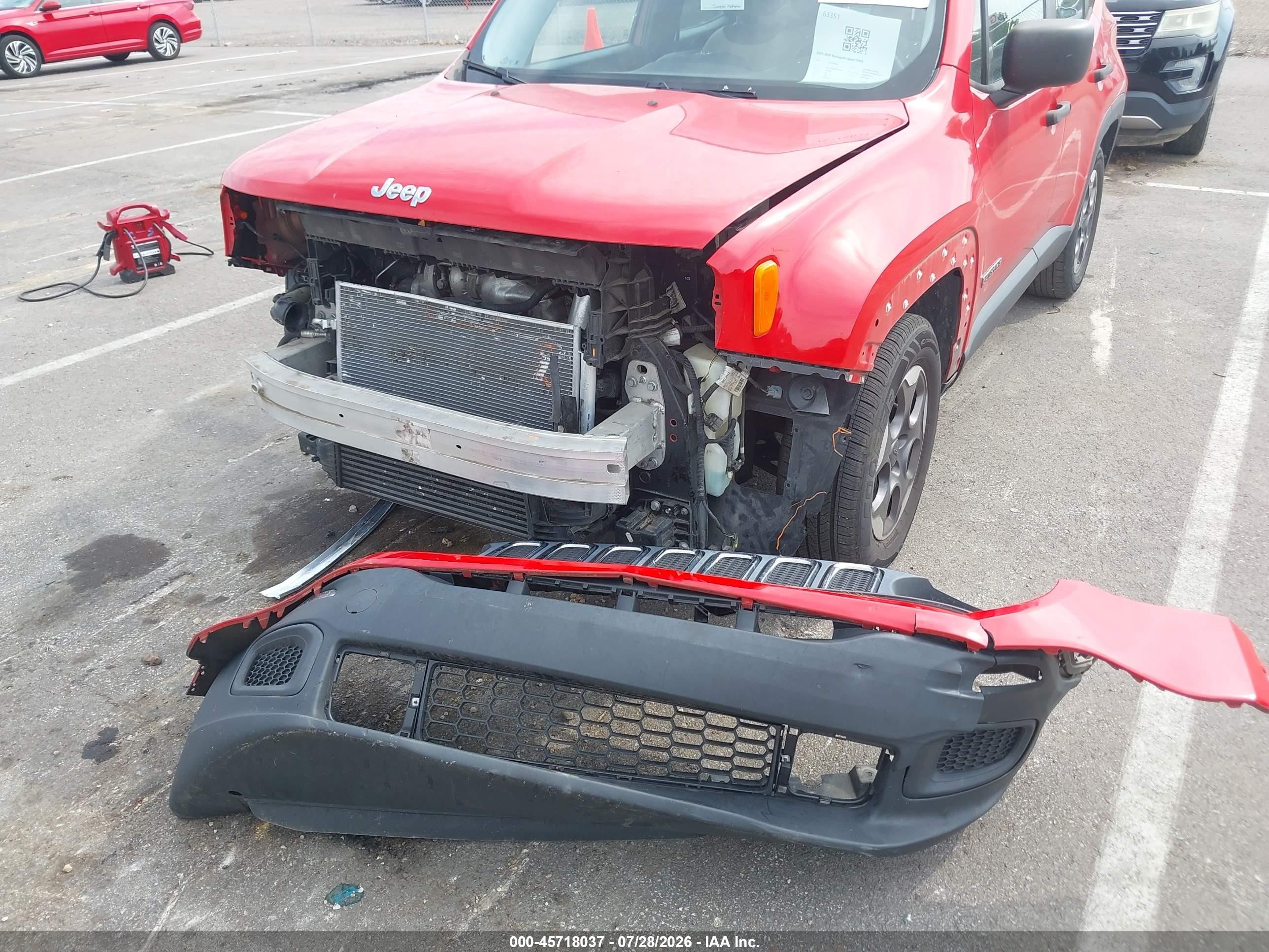 2015 Jeep Renegade Sport Red vin: ZACCJAAH4FPC13413