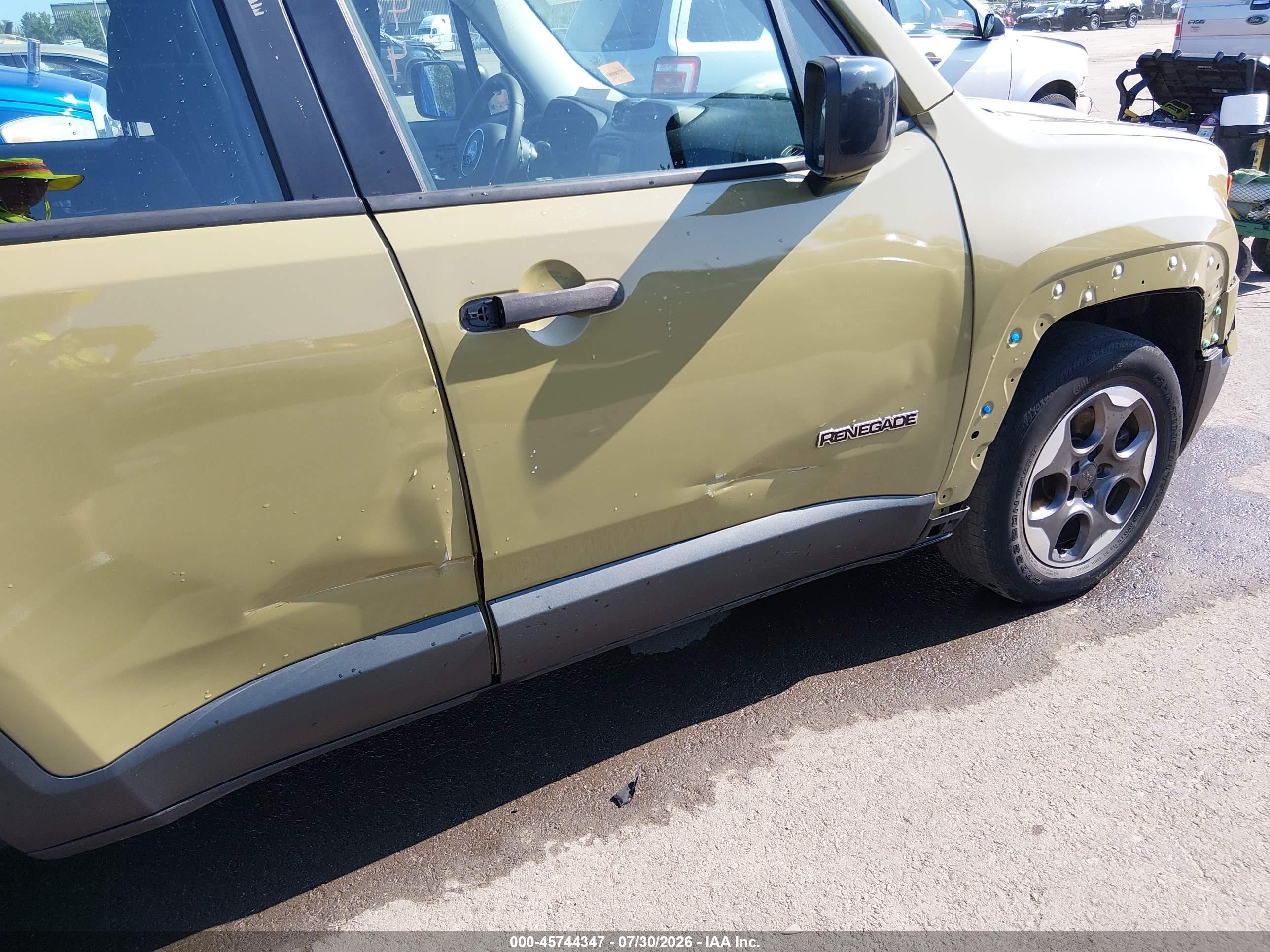 2015 Jeep Renegade Sport Green vin: ZACCJAAH6FPC03322