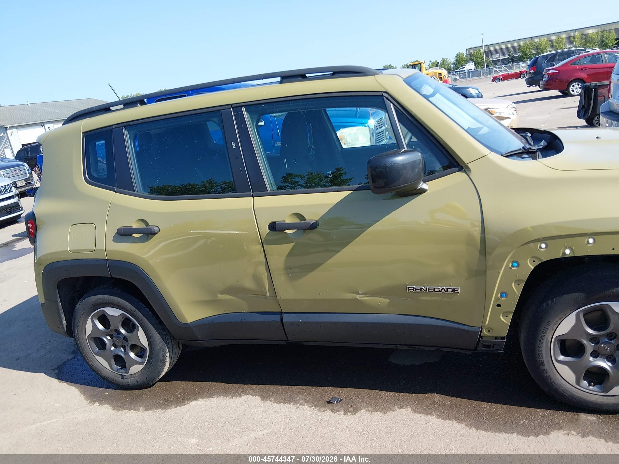2015 Jeep Renegade Sport Green vin: ZACCJAAH6FPC03322