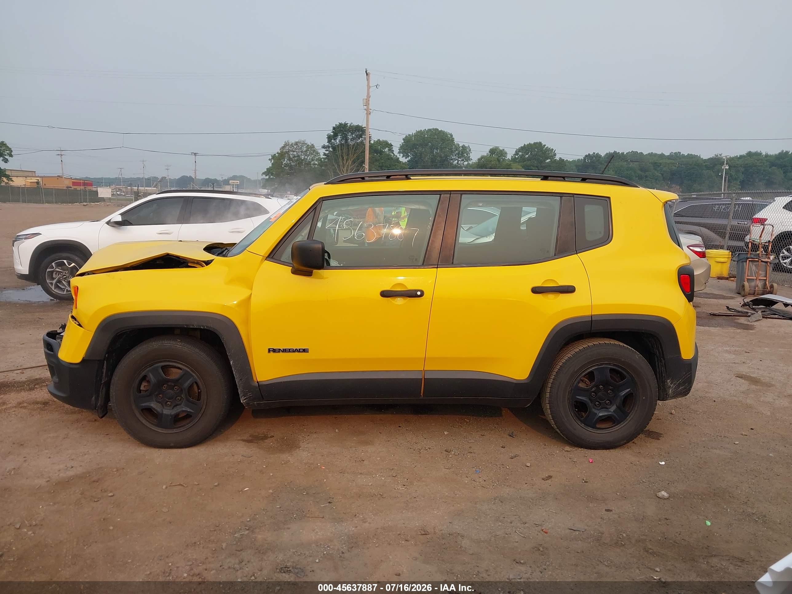 2015 Jeep Renegade Sport Yellow vin: ZACCJAAT0FPB56065