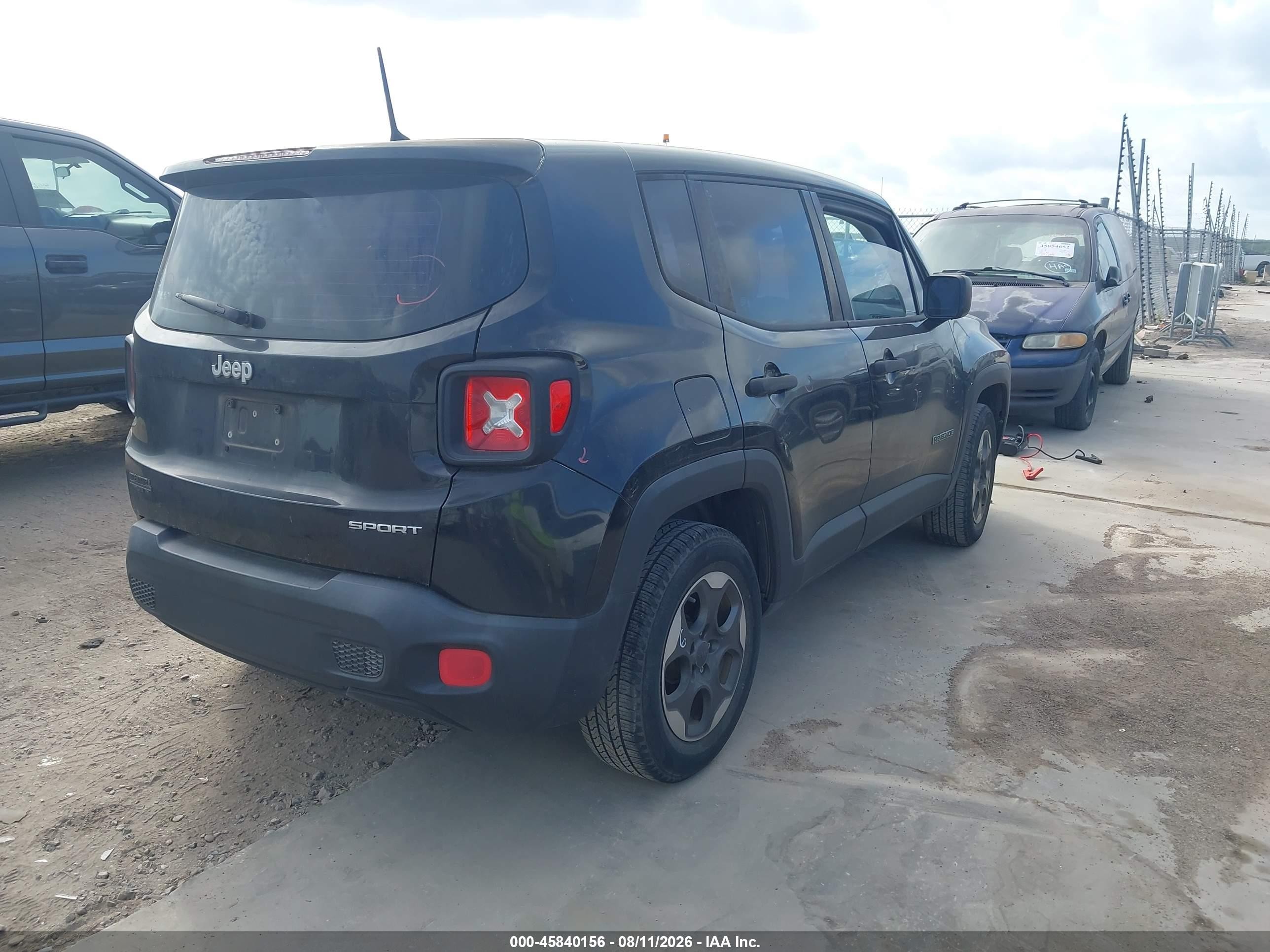 2015 Jeep Renegade Sport Black vin: ZACCJAAT0FPC31671