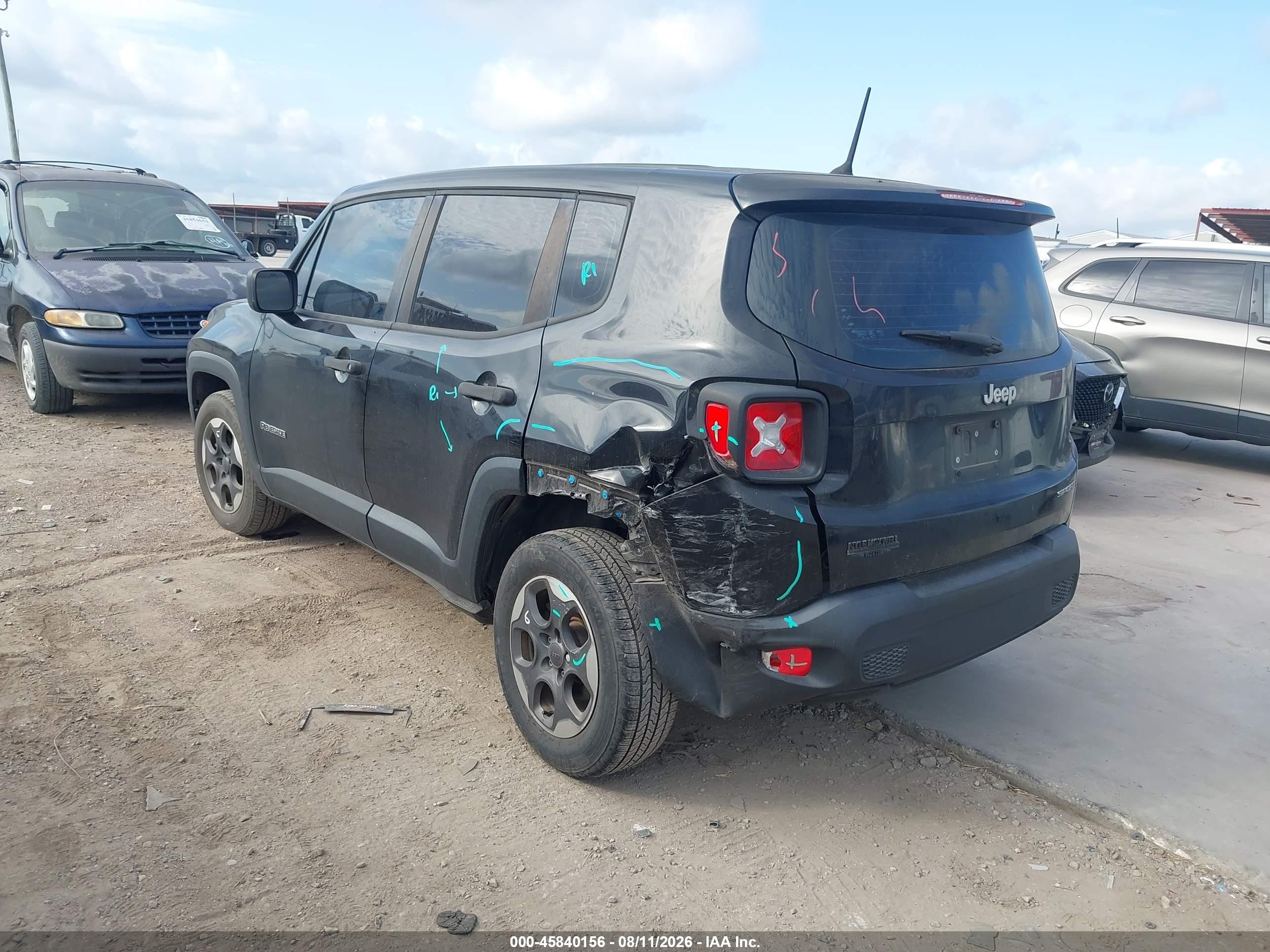 2015 Jeep Renegade Sport Black vin: ZACCJAAT0FPC31671