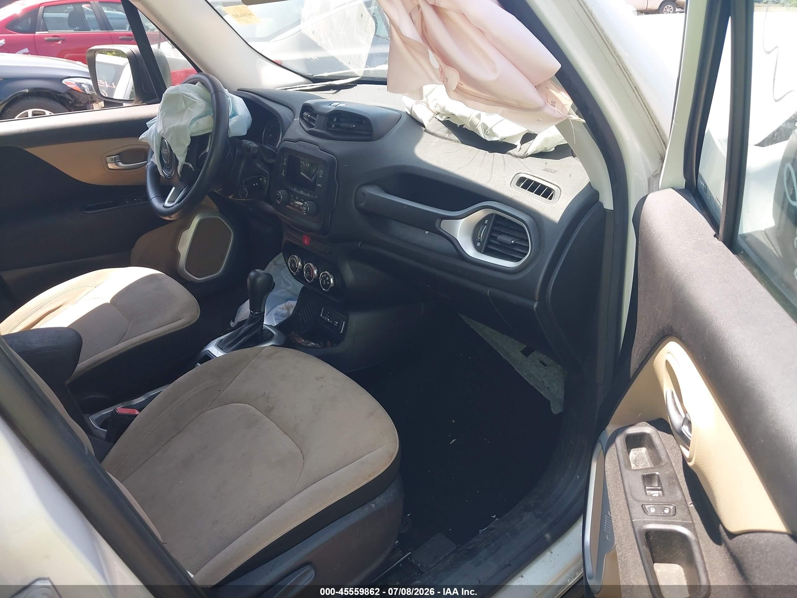 2015 Jeep Renegade Sport White vin: ZACCJAAT7FPC06427