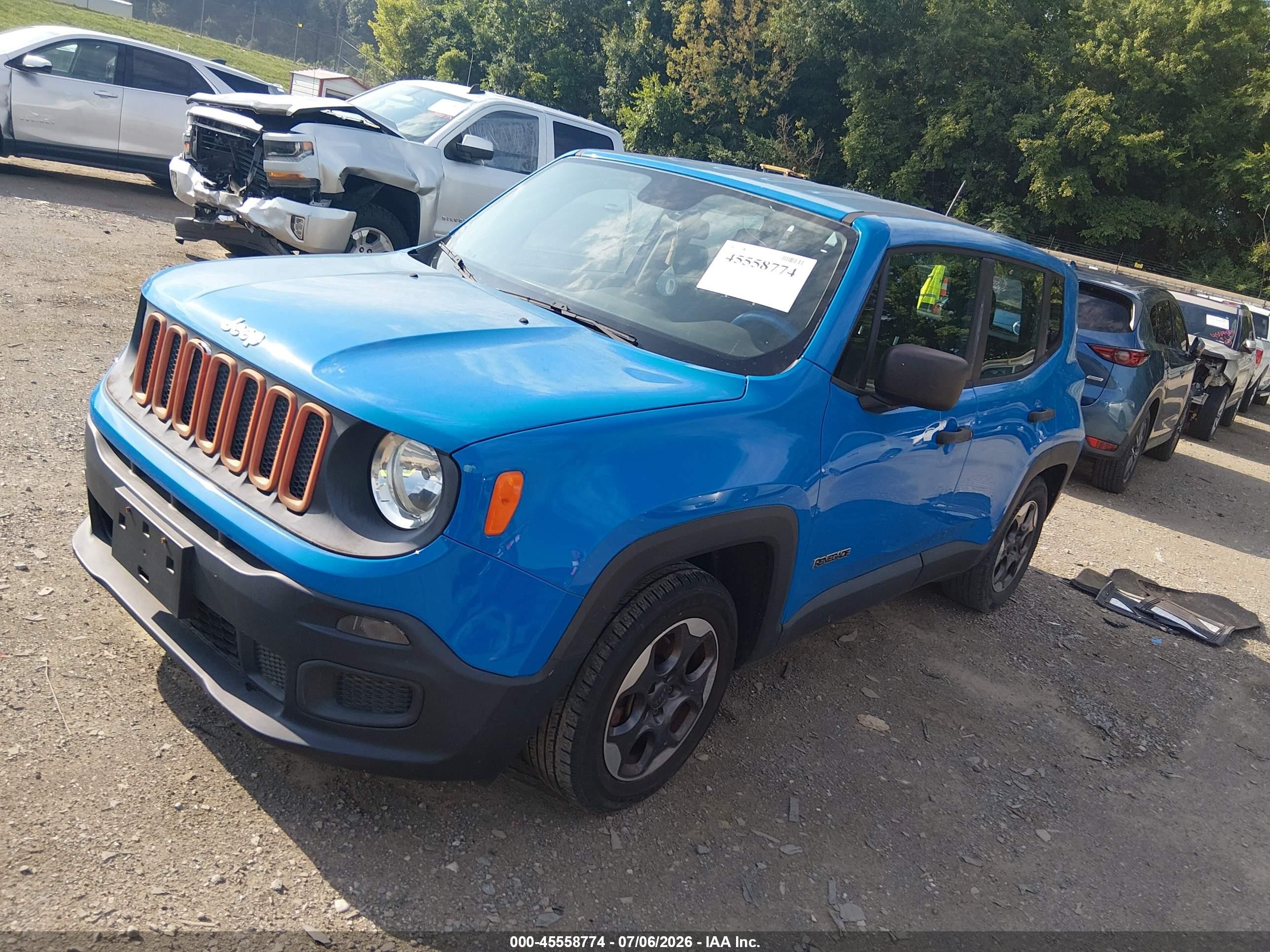 2015 Jeep Renegade Sport Blue vin: ZACCJAAT9FPB78985