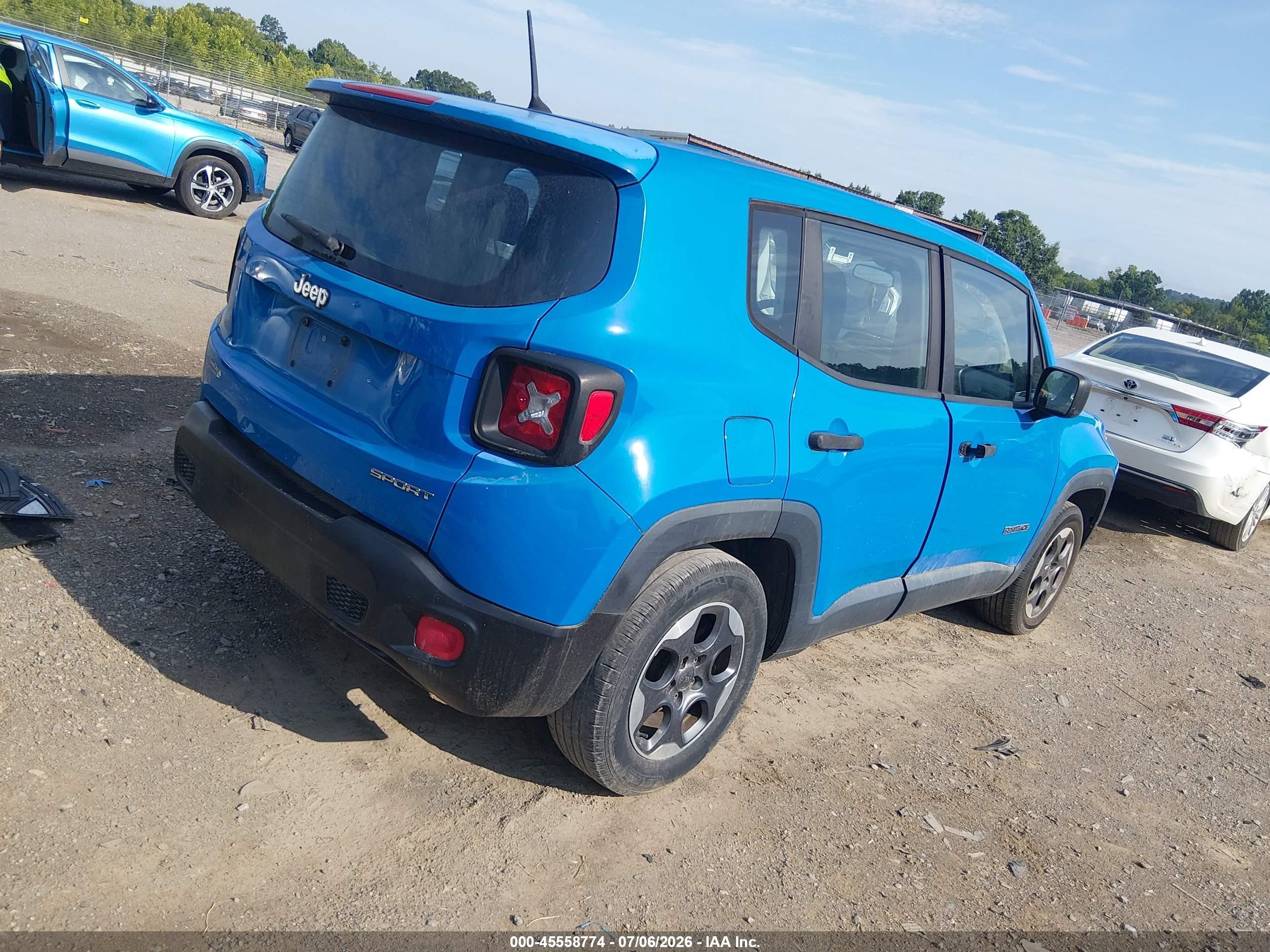 2015 Jeep Renegade Sport Blue vin: ZACCJAAT9FPB78985