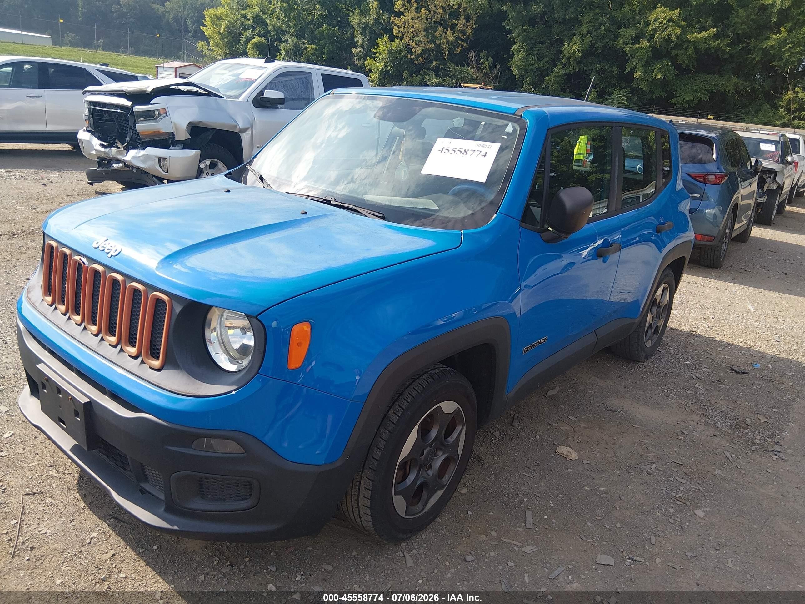 2015 Jeep Renegade Sport Blue vin: ZACCJAAT9FPB78985
