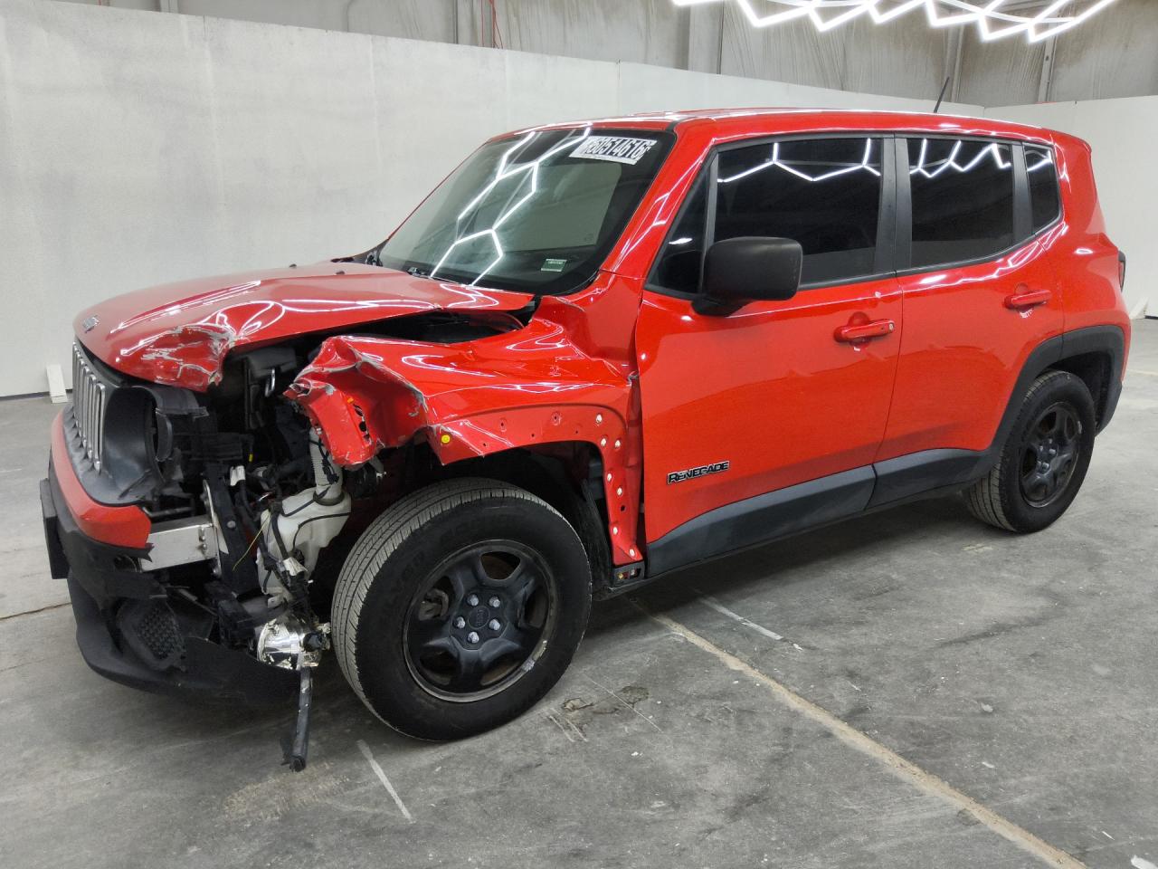 2016 Jeep Renegade Sport Red vin: ZACCJAATXGPD76282 Damage: Left Front Fender, Severe Damage, Replacement Required
