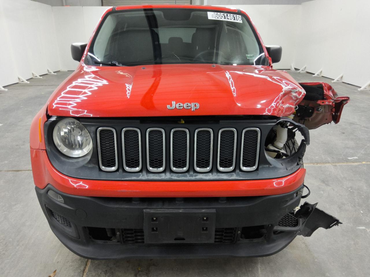 2016 Jeep Renegade Sport Red vin: ZACCJAATXGPD76282 Damage: Left Head Lamp, Broken, Replacement Required