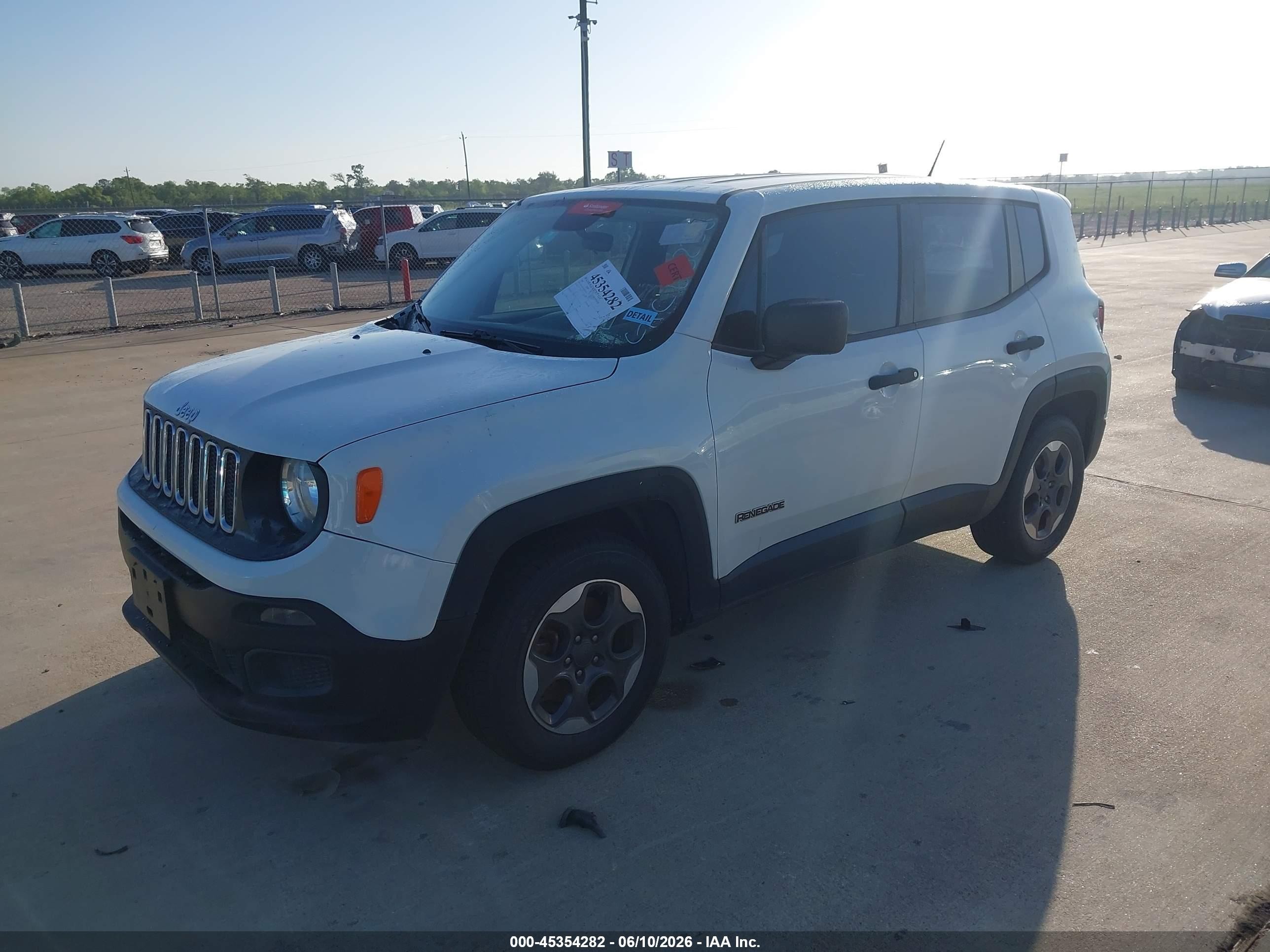 2016 Jeep Renegade Sport Белый vin: ZACCJAAW5GPC63236