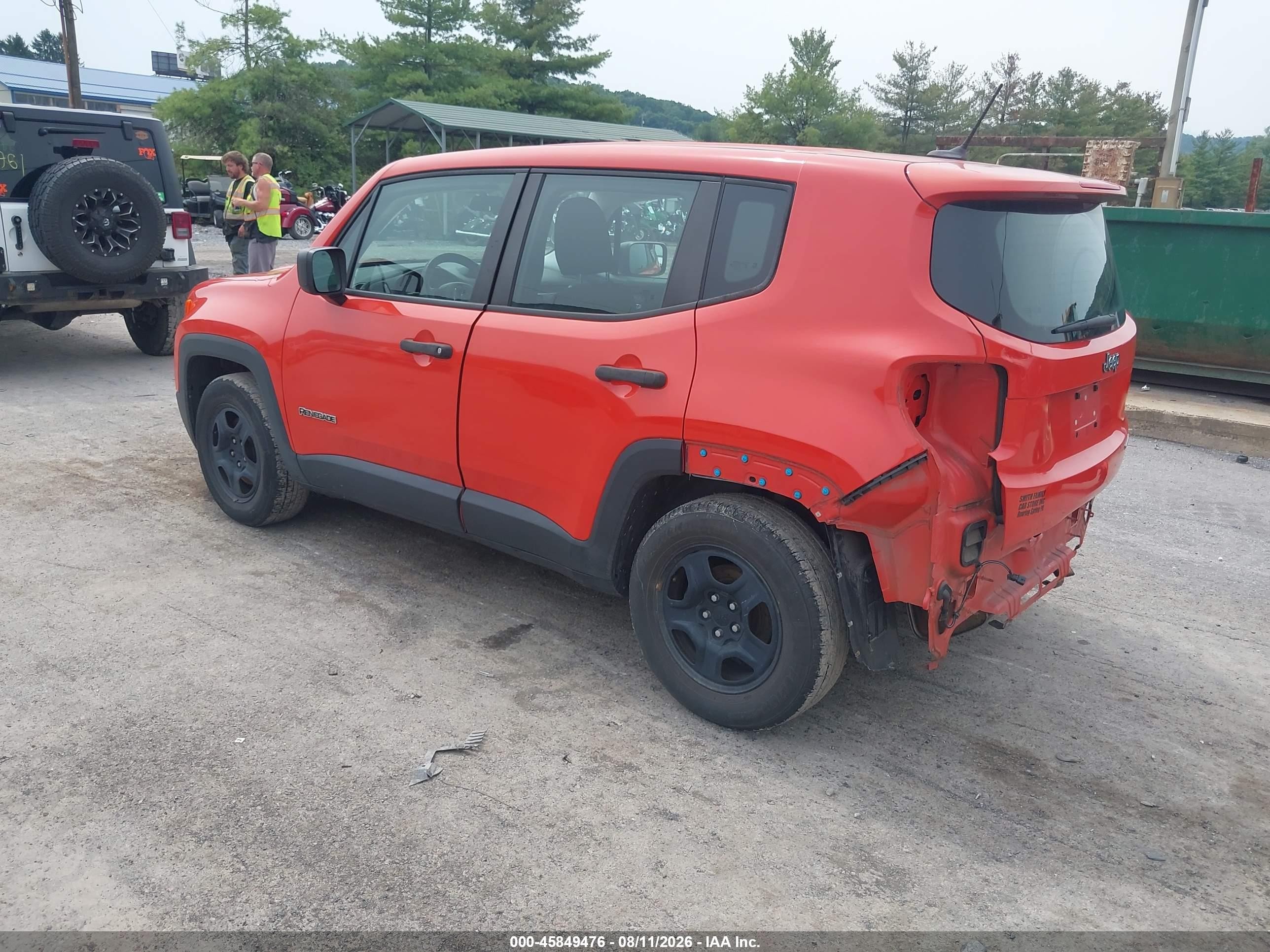 2016 Jeep Renegade Sport Orange vin: ZACCJAAW5GPC94146