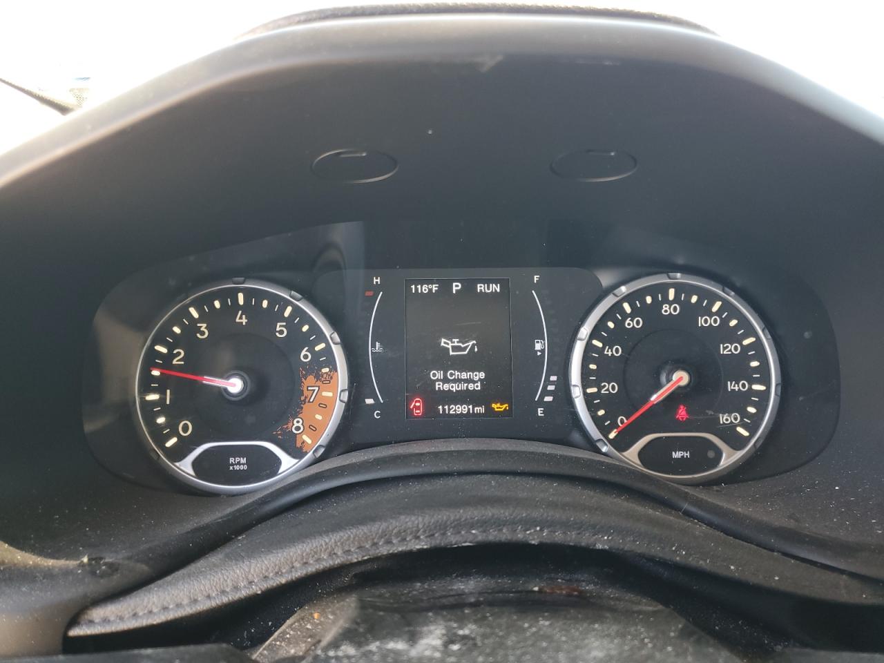 2017 Jeep Renegade Latitude Черный vin: ZACCJABB0HPG46790 Damage: Warning Light - Maintenance, On, Unacceptable