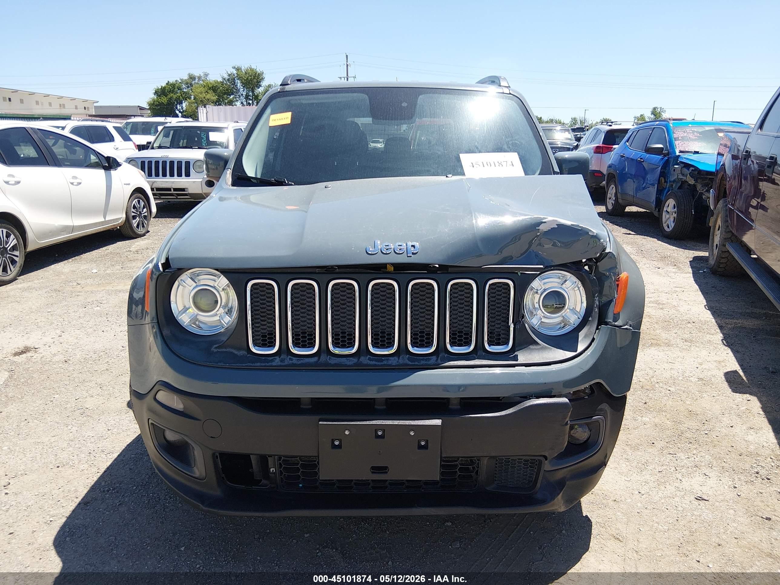 2017 Jeep Renegade Latitude Fwd Gray vin: ZACCJABB2HPG13600