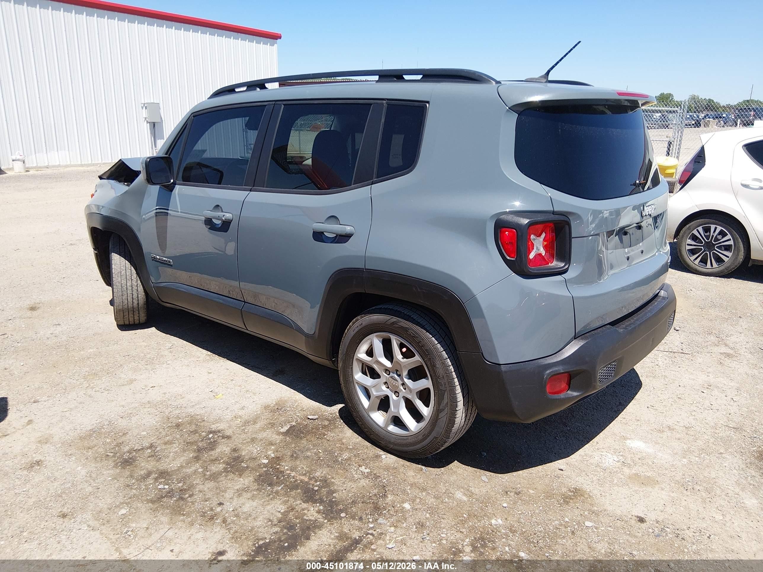 2017 Jeep Renegade Latitude Fwd Gray vin: ZACCJABB2HPG13600