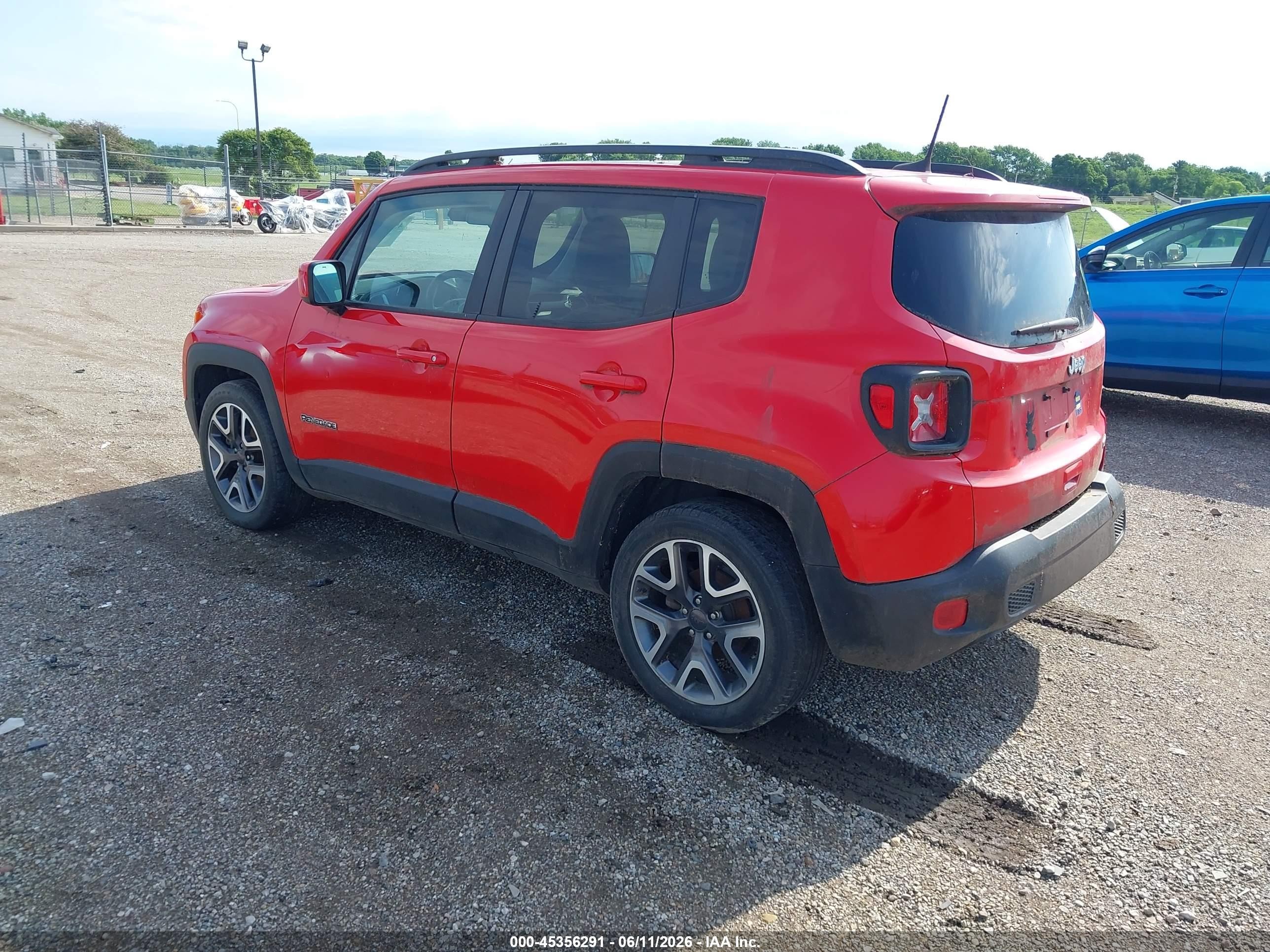 2018 Jeep Renegade Latitude Fwd Red vin: ZACCJABB2JPH02492