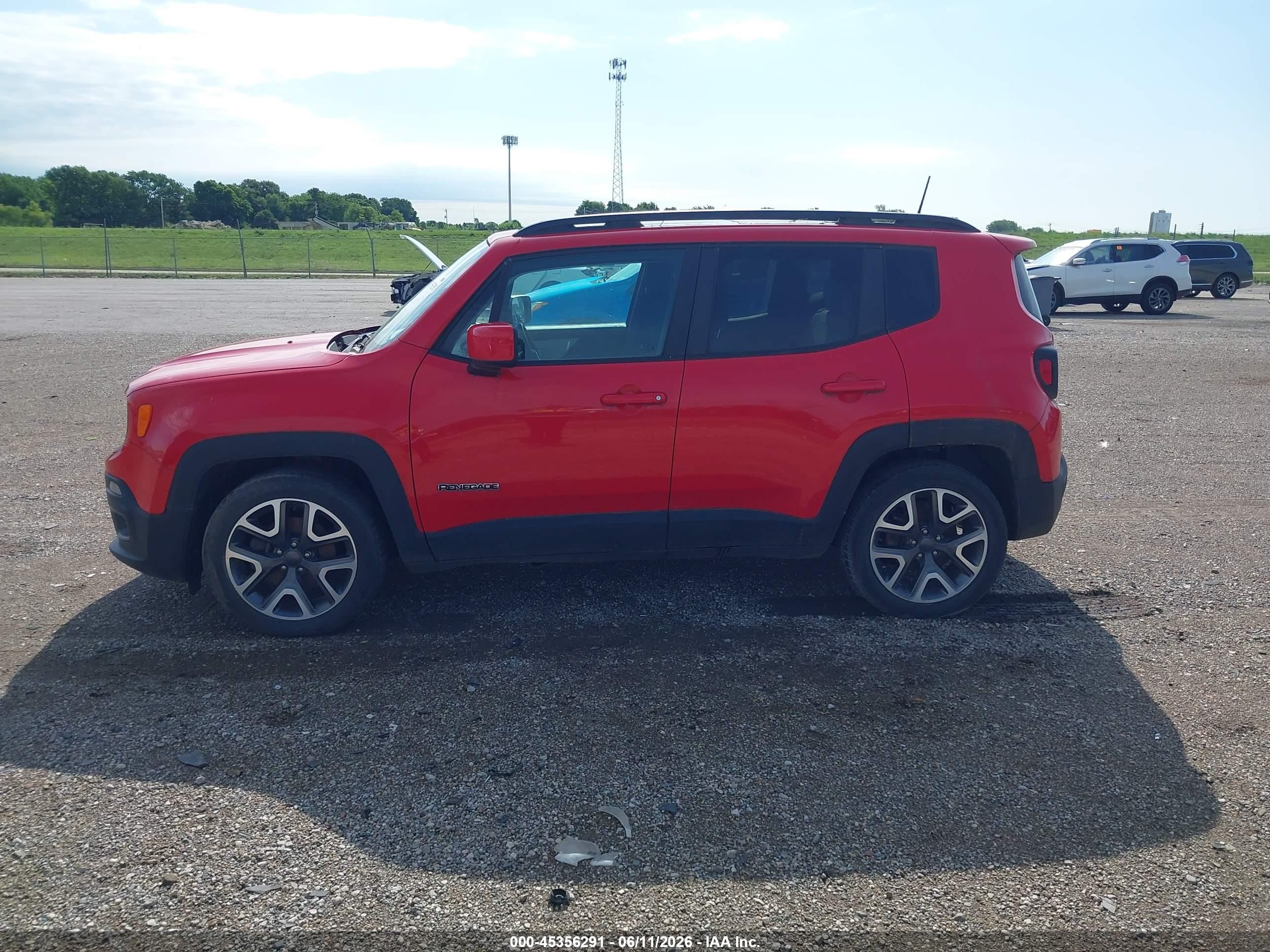 2018 Jeep Renegade Latitude Fwd Red vin: ZACCJABB2JPH02492