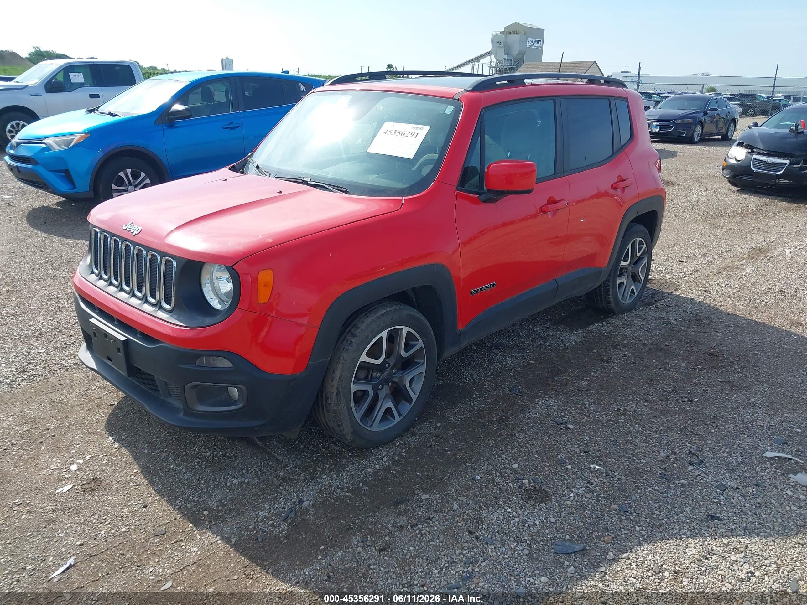 2018 Jeep Renegade Latitude Fwd Red vin: ZACCJABB2JPH02492