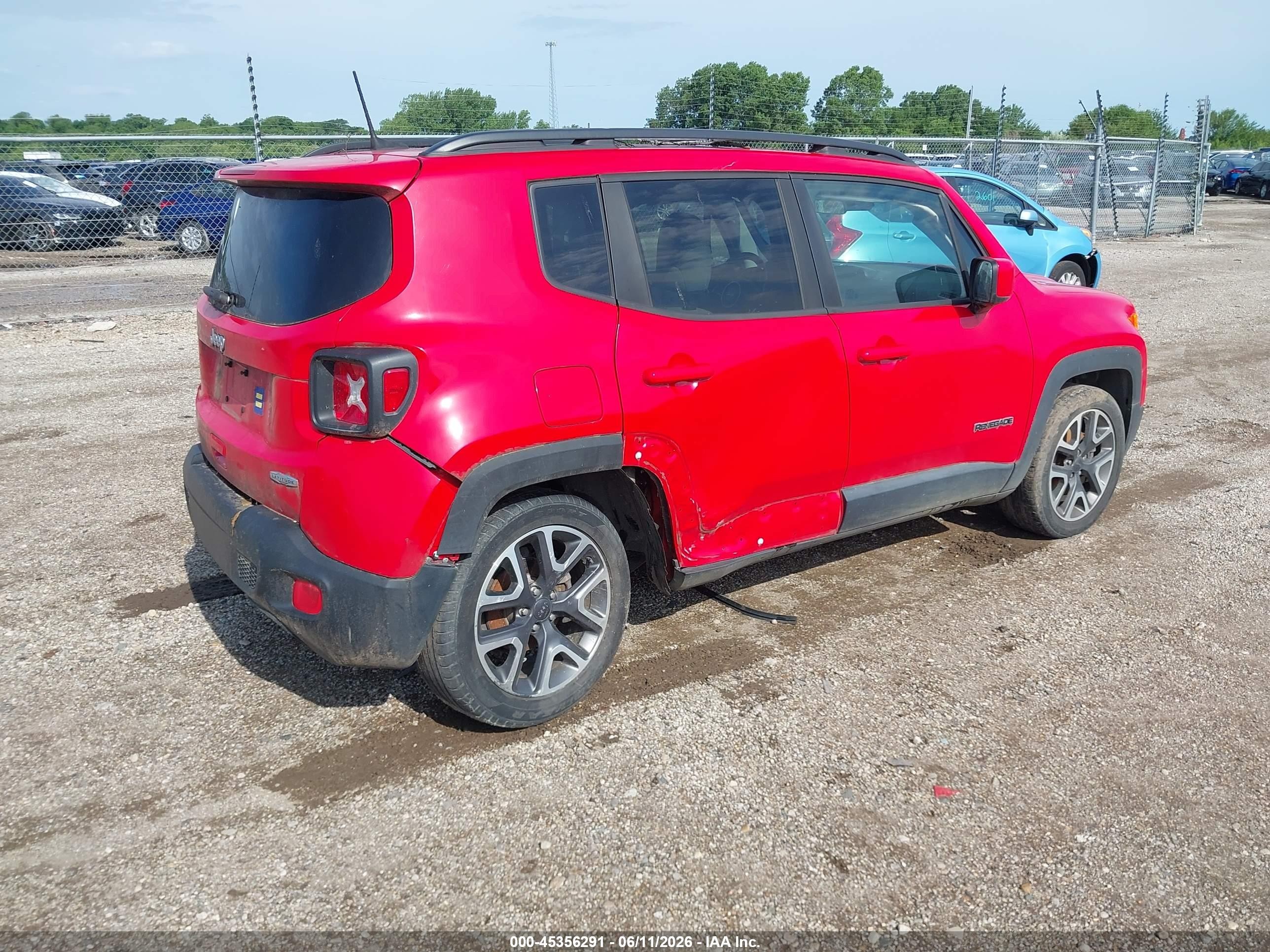 2018 Jeep Renegade Latitude Fwd Red vin: ZACCJABB2JPH02492