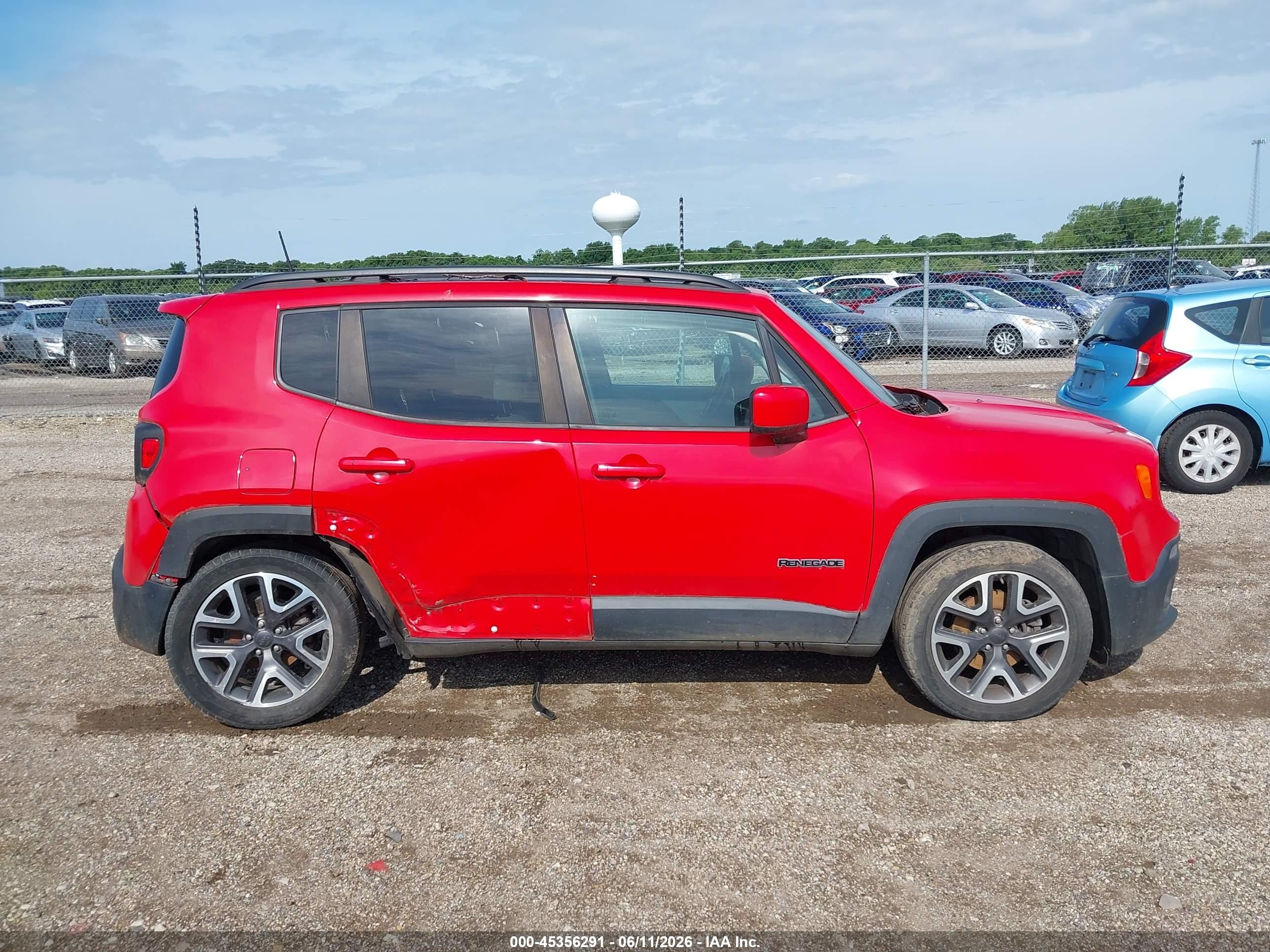 2018 Jeep Renegade Latitude Fwd Red vin: ZACCJABB2JPH02492