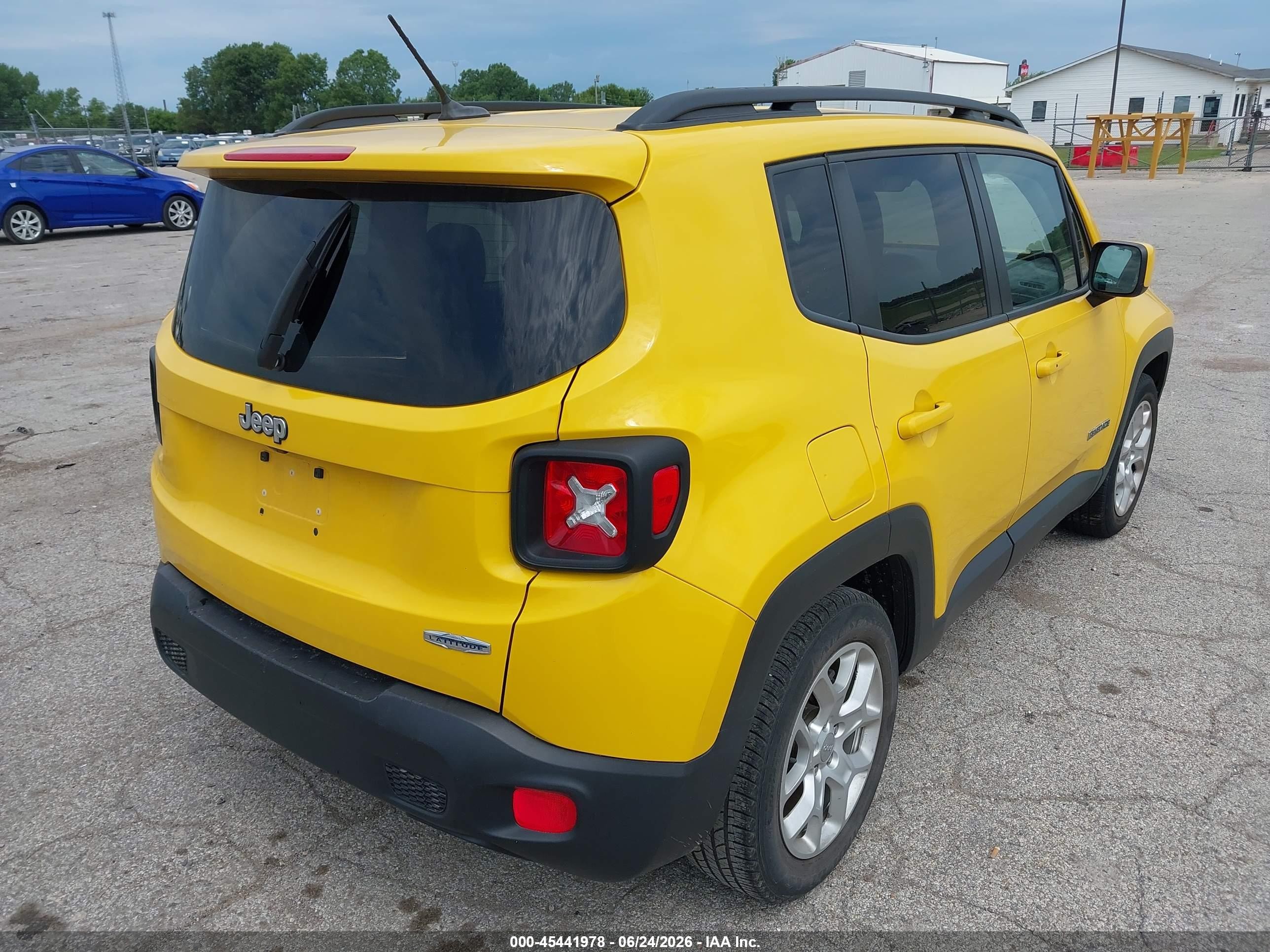 2017 Jeep Renegade Latitude Yellow vin: ZACCJABB3HPE46485