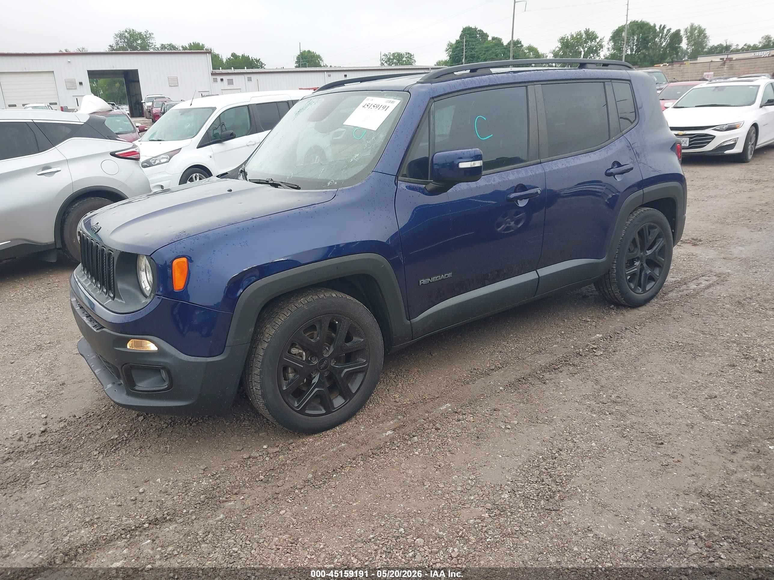 2017 Jeep Renegade Altitude Fwd Синий vin: ZACCJABB3HPG12634