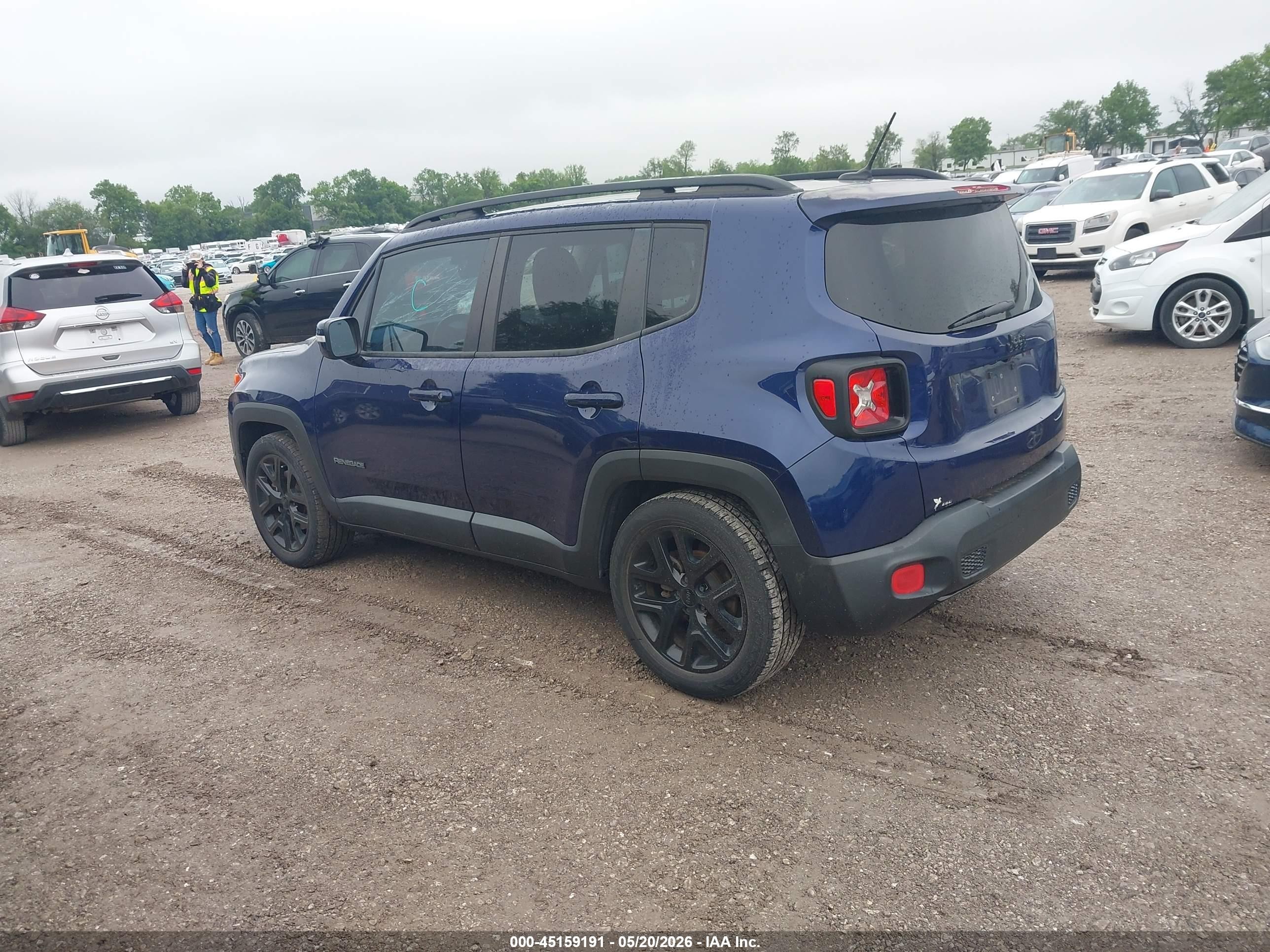 2017 Jeep Renegade Altitude Fwd Синий vin: ZACCJABB3HPG12634