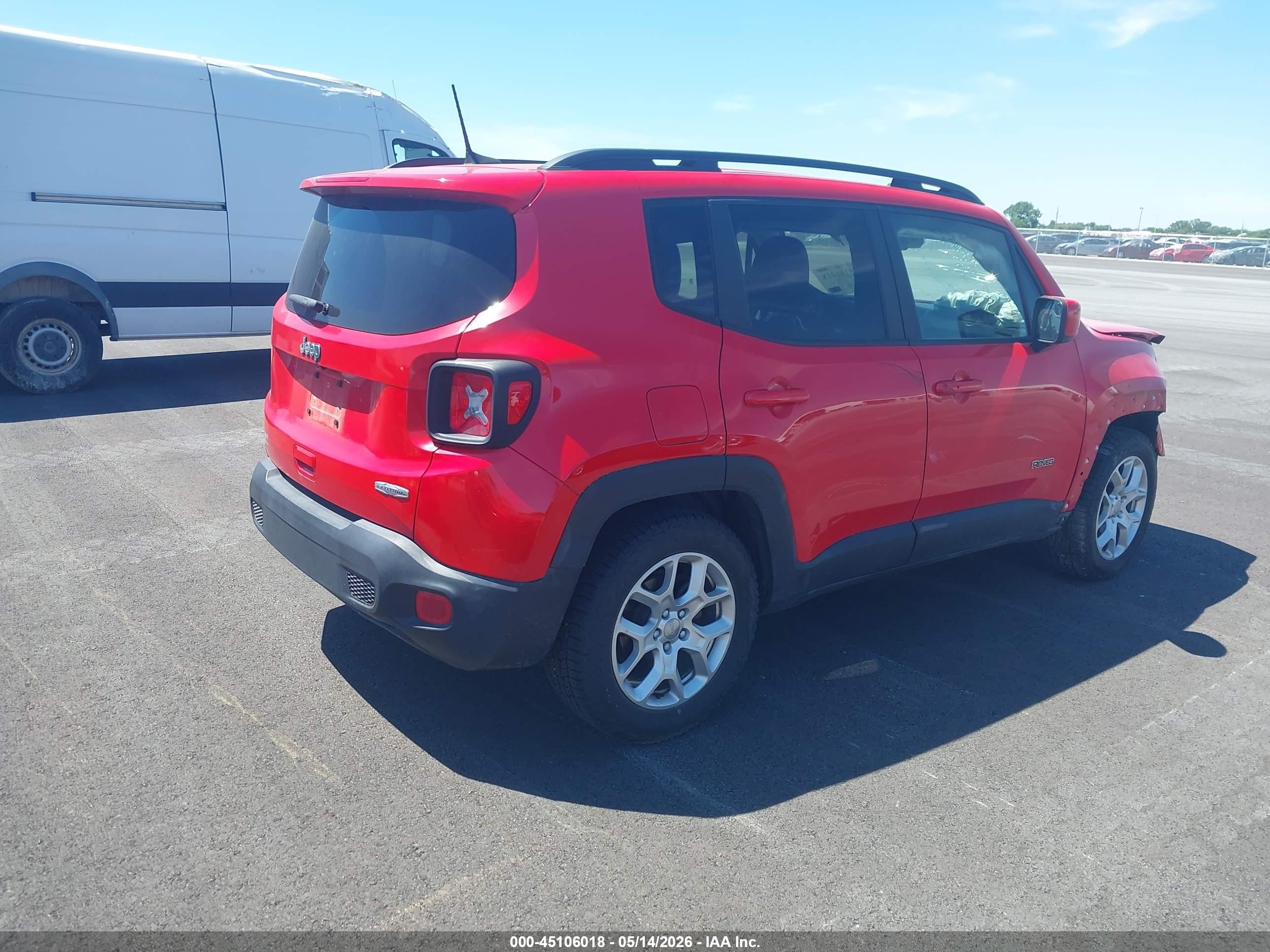 2018 Jeep Renegade Latitude Fwd Red vin: ZACCJABB3JPH46811