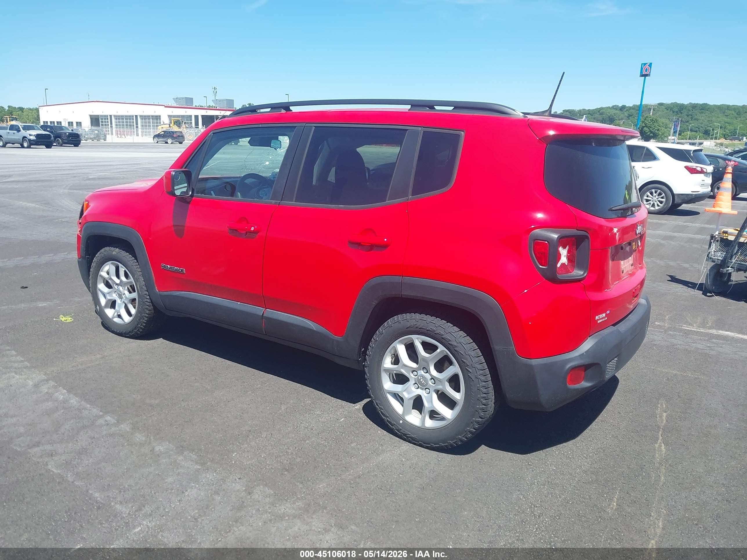 2018 Jeep Renegade Latitude Fwd Red vin: ZACCJABB3JPH46811