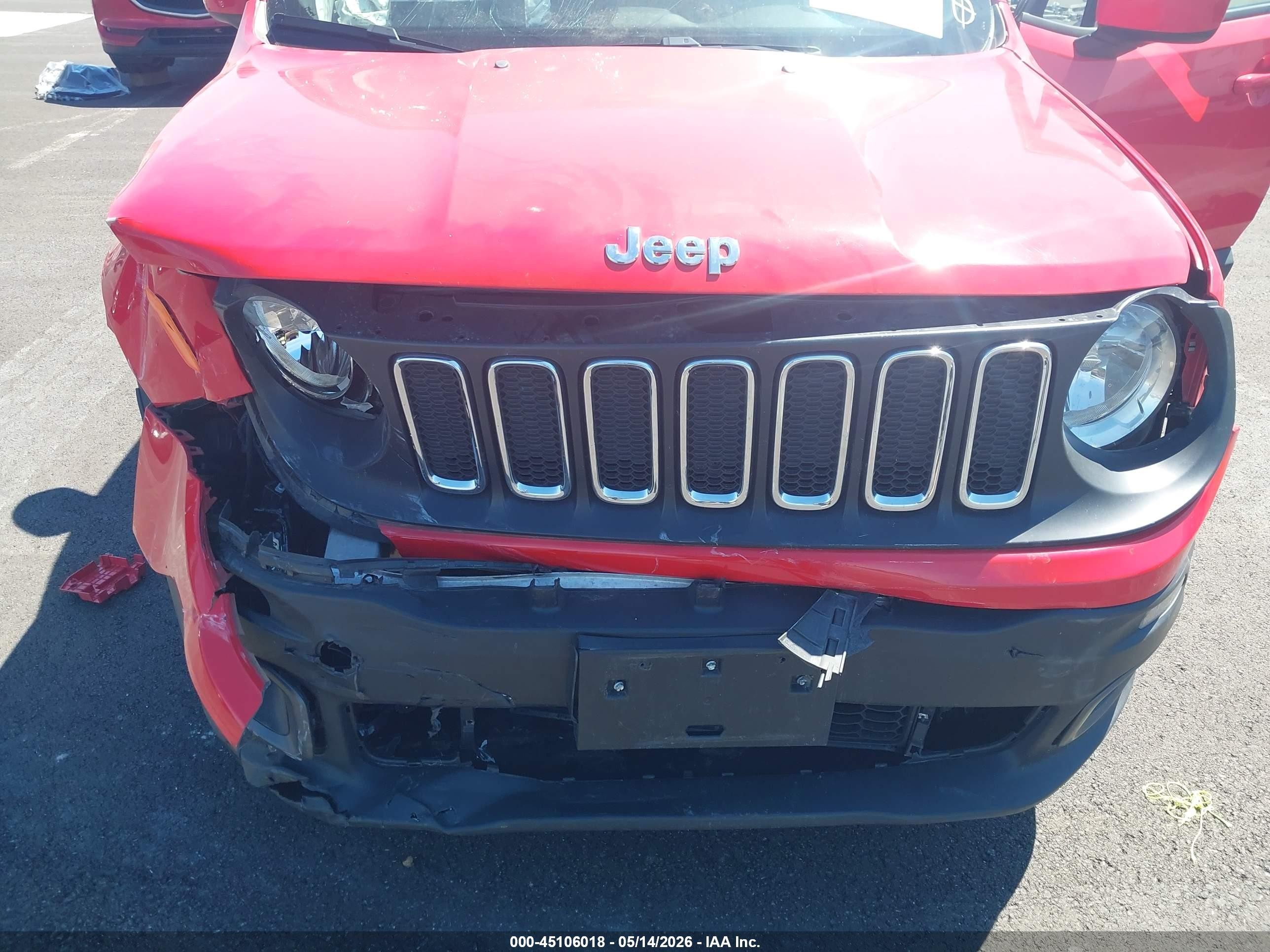 2018 Jeep Renegade Latitude Fwd Red vin: ZACCJABB3JPH46811