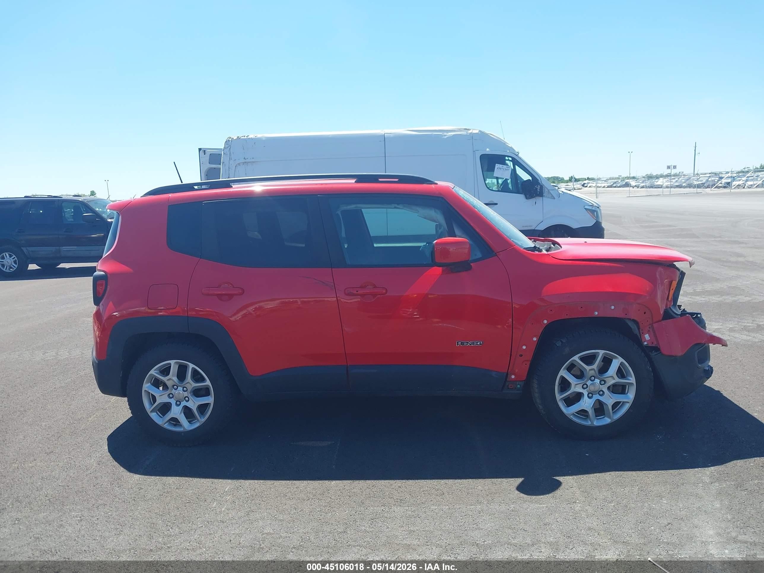 2018 Jeep Renegade Latitude Fwd Red vin: ZACCJABB3JPH46811