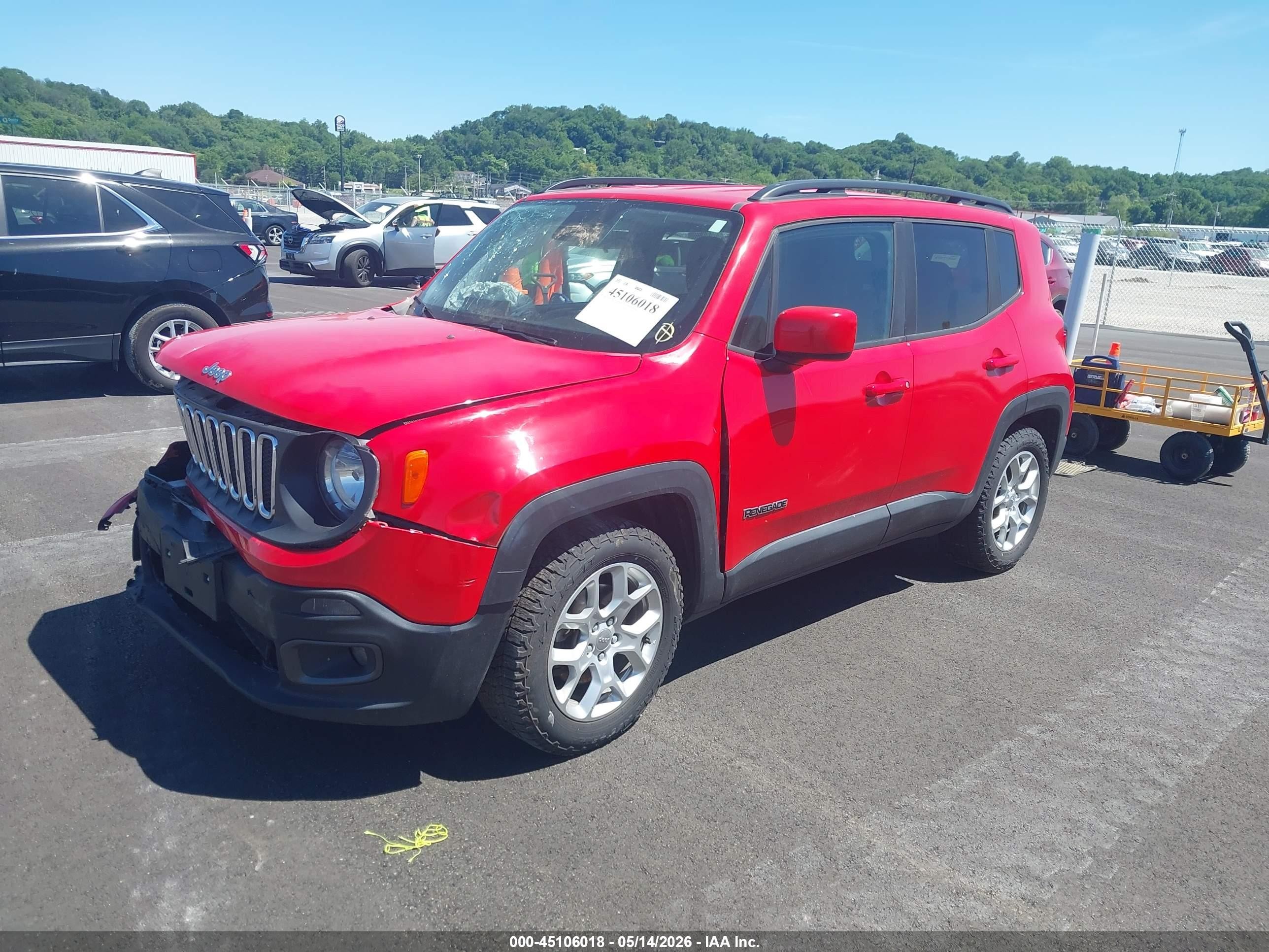 2018 Jeep Renegade Latitude Fwd Red vin: ZACCJABB3JPH46811