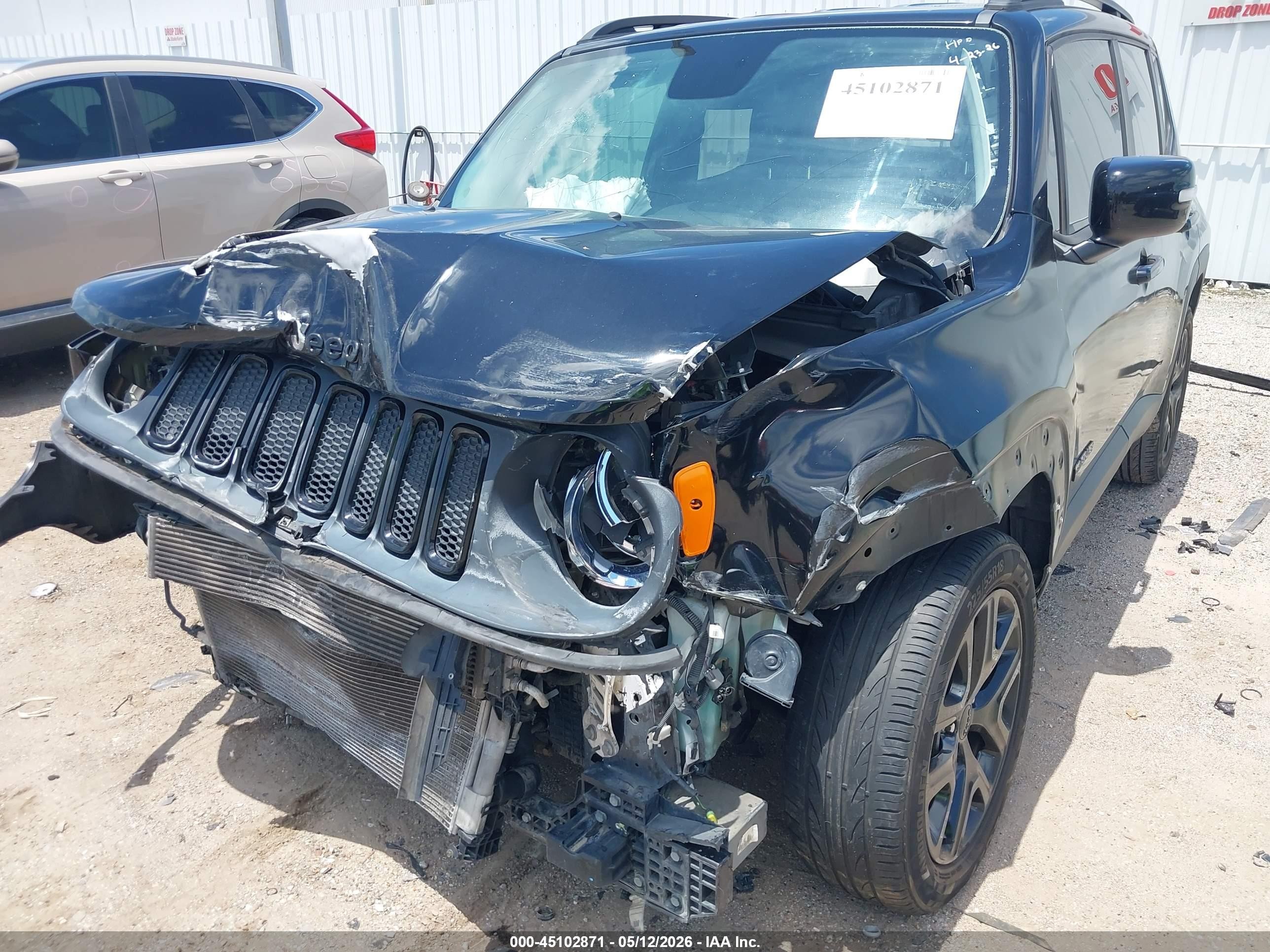 2017 Jeep Renegade Altitude Fwd Black vin: ZACCJABB4HPG38482