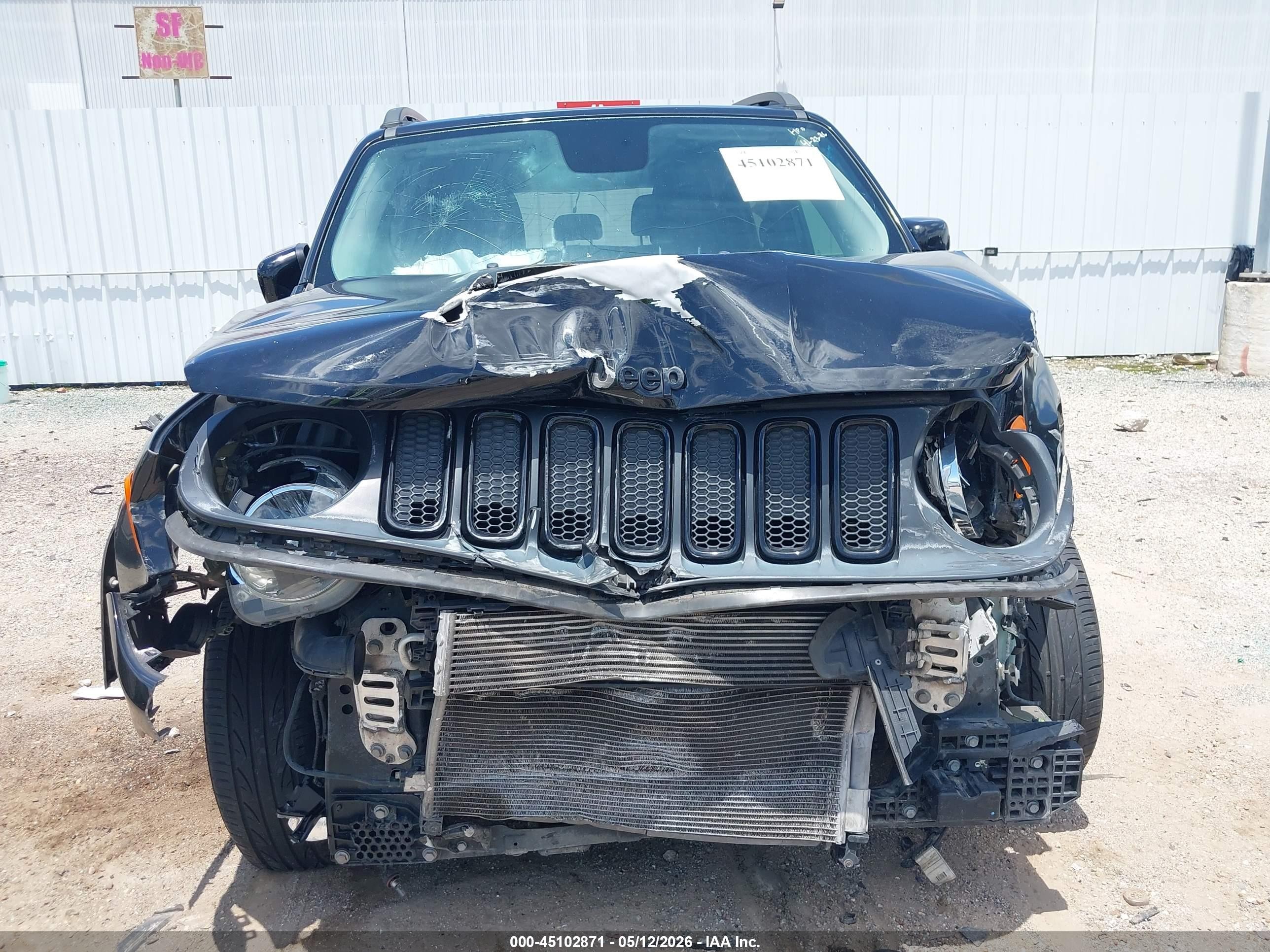 2017 Jeep Renegade Altitude Fwd Black vin: ZACCJABB4HPG38482