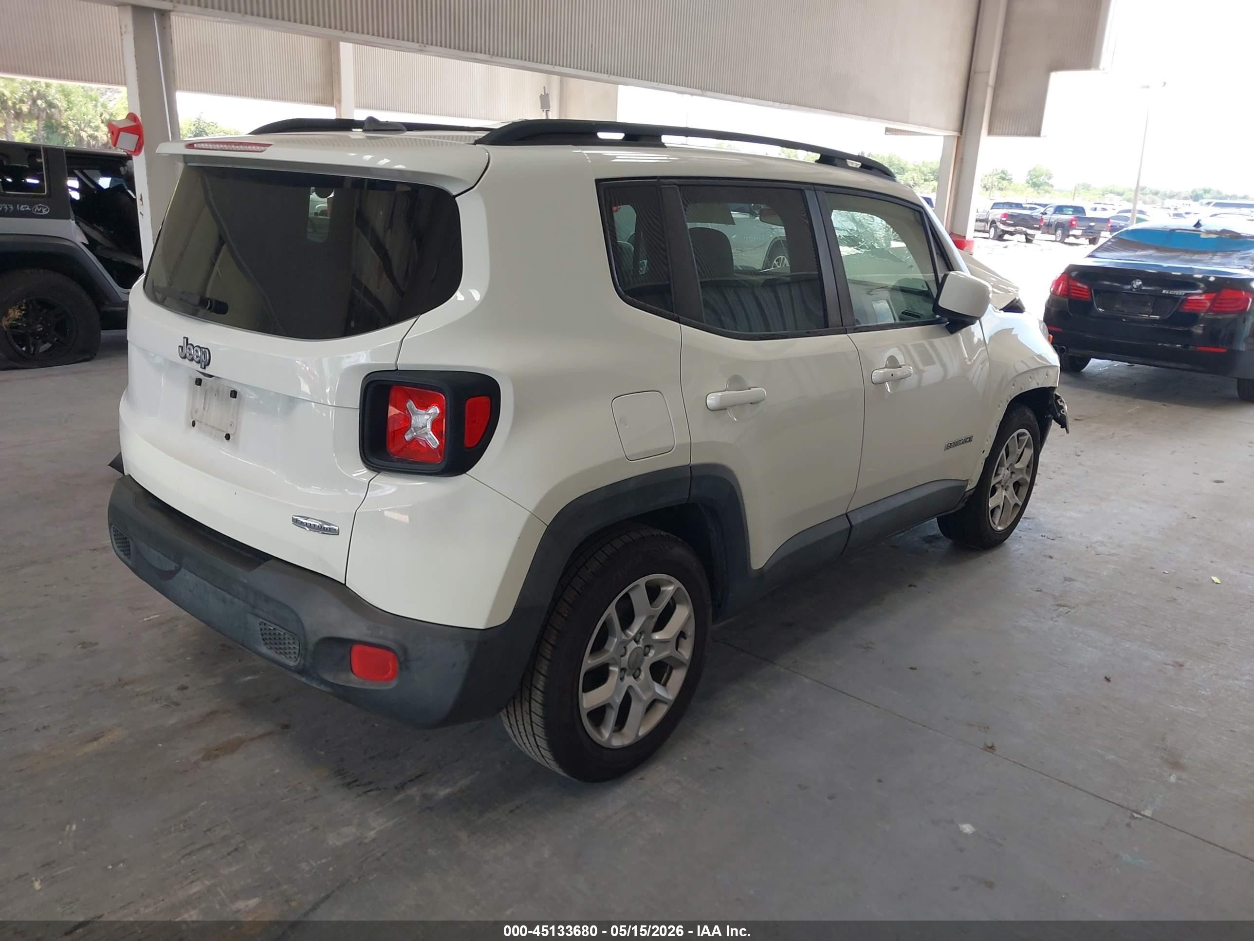 2017 Jeep Renegade Latitude Fwd Белый vin: ZACCJABB6HPE87385