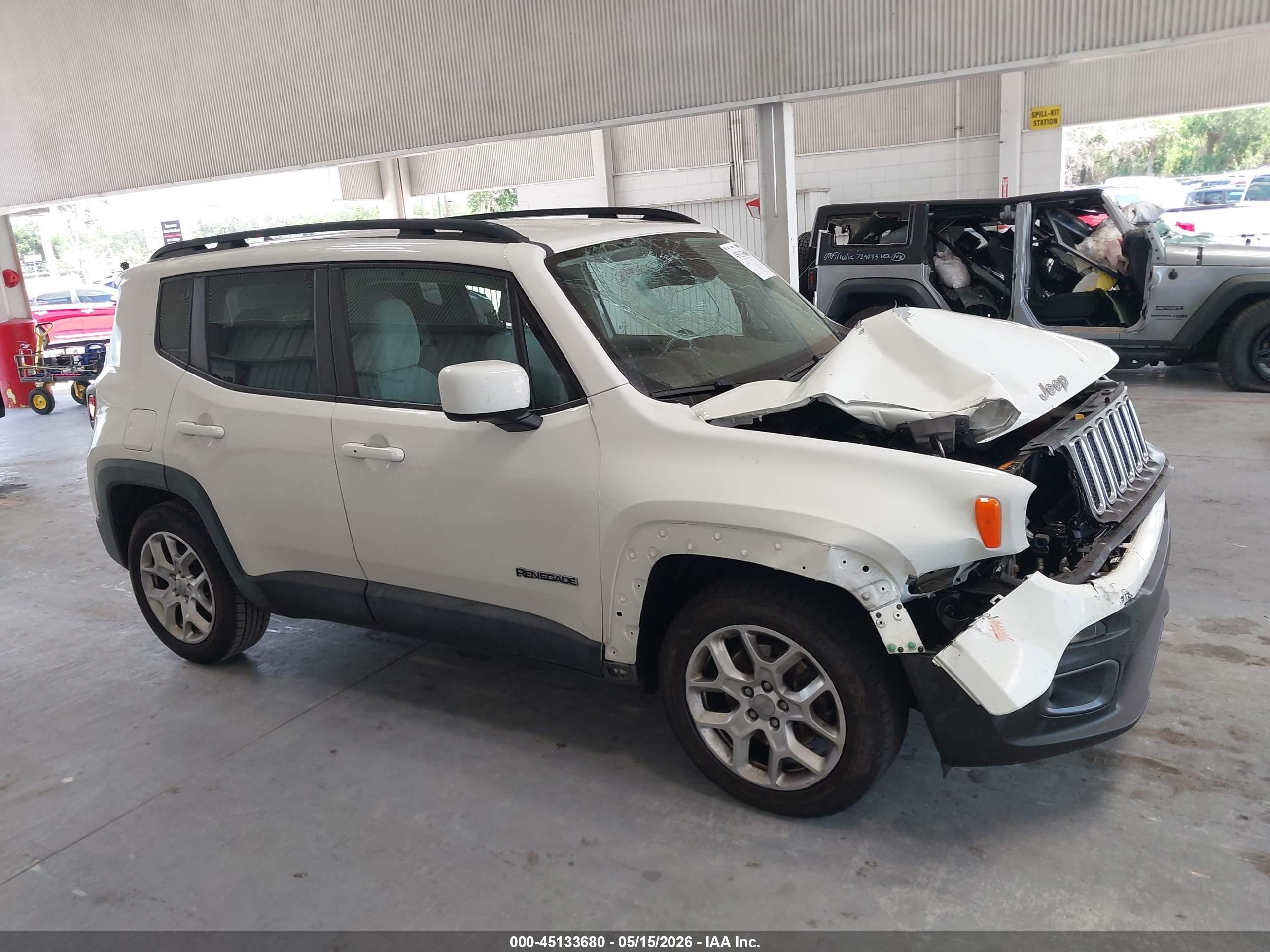 2017 Jeep Renegade Latitude Fwd Белый vin: ZACCJABB6HPE87385