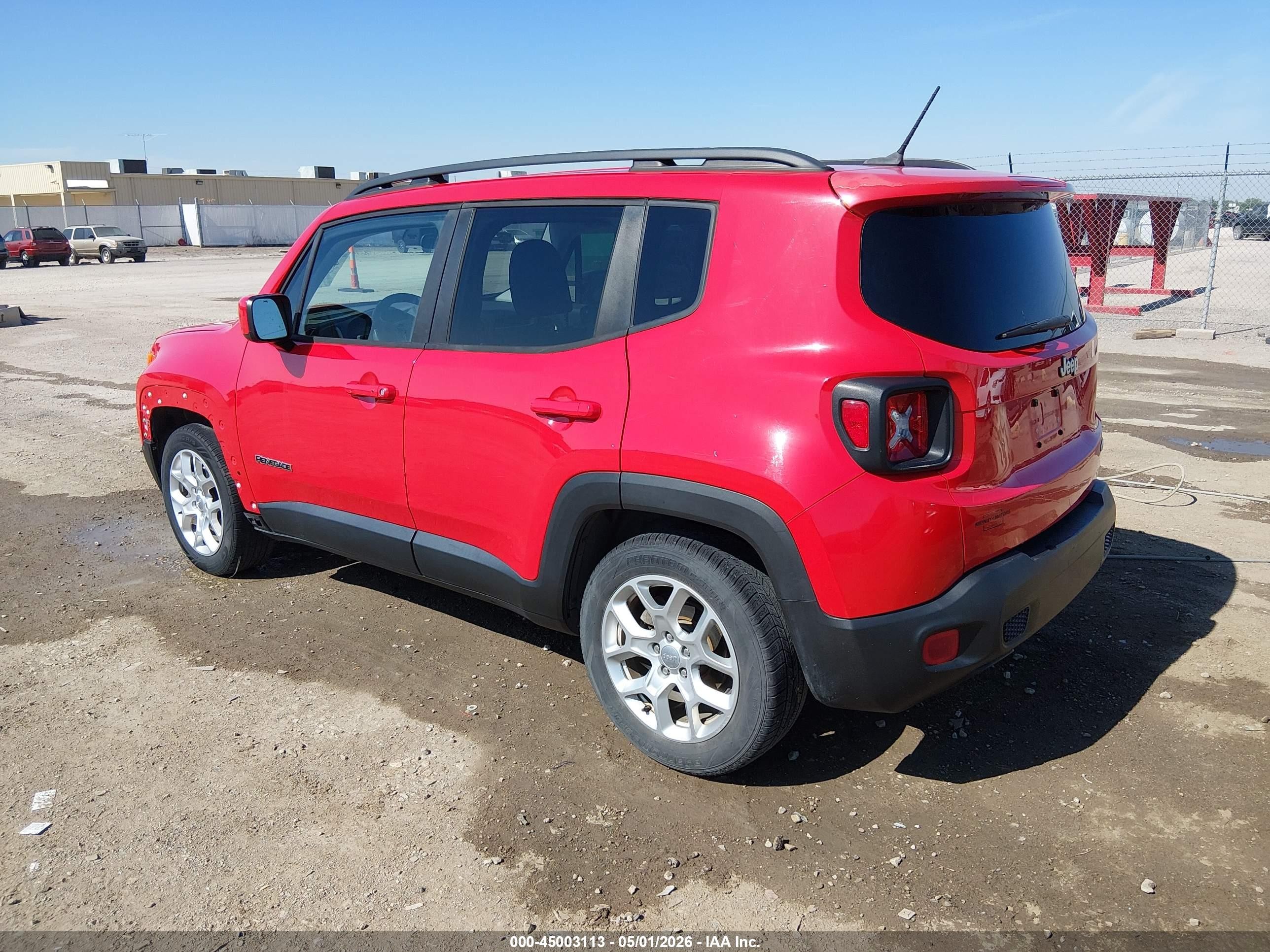 2017 Jeep Renegade Latitude Fwd Red vin: ZACCJABB6HPE95664