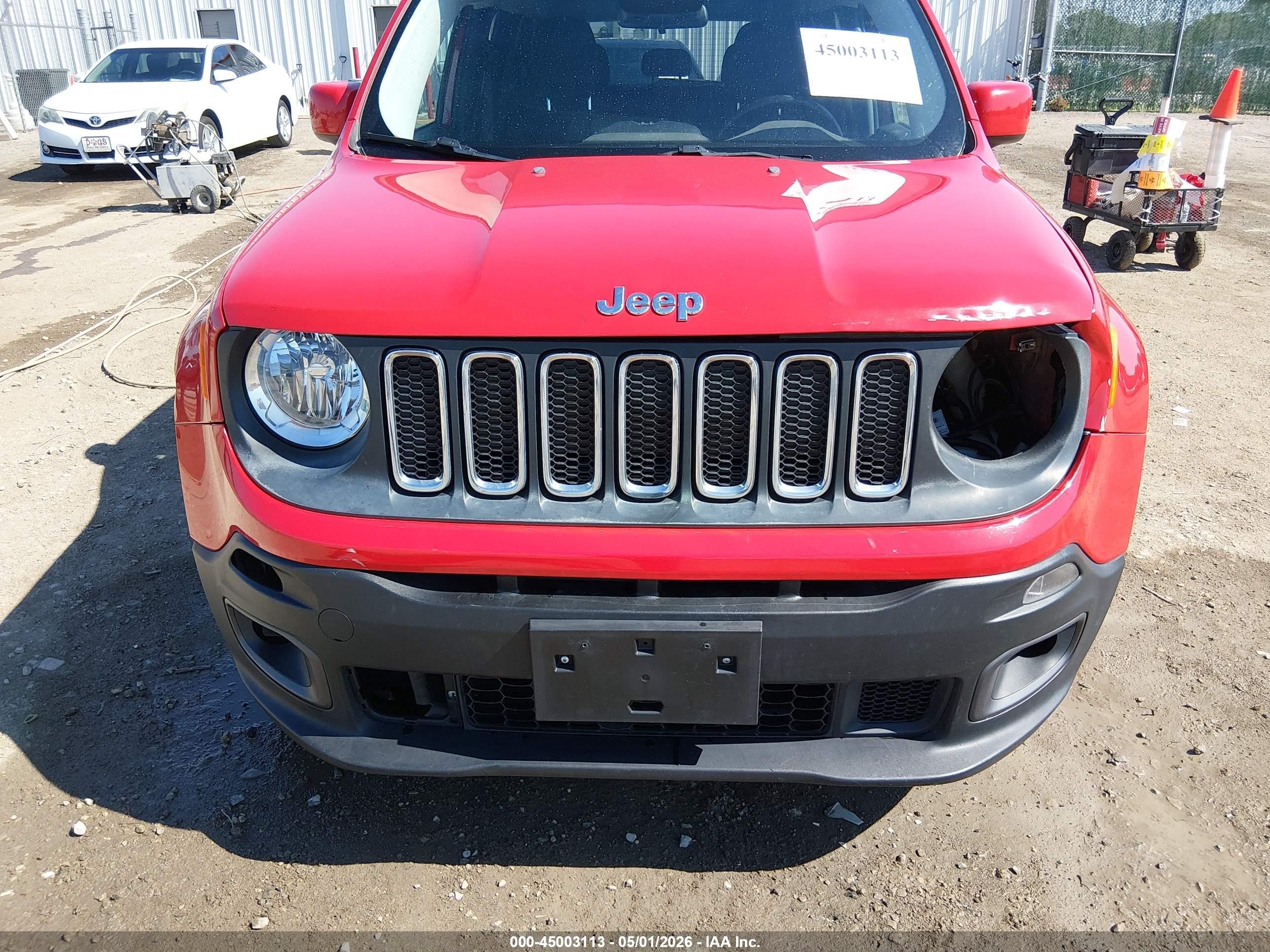 2017 Jeep Renegade Latitude Fwd Red vin: ZACCJABB6HPE95664